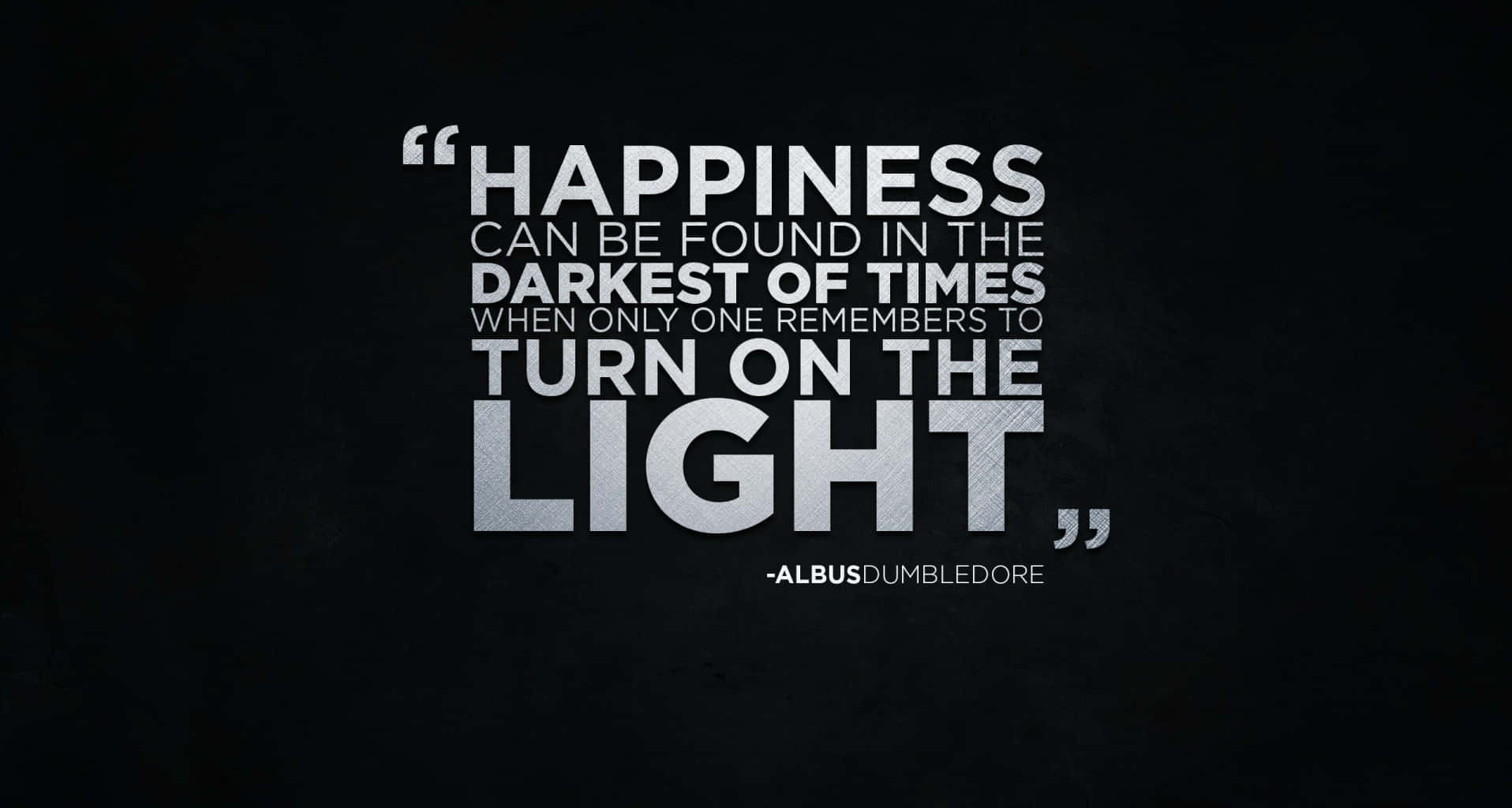 Albus Dumbledore, happiness quote, white text, HD Desktop Wallpaper