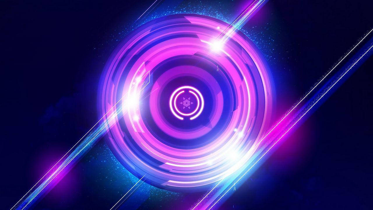 Alcatel, pink lights, neon purple, HD Desktop Wallpaper