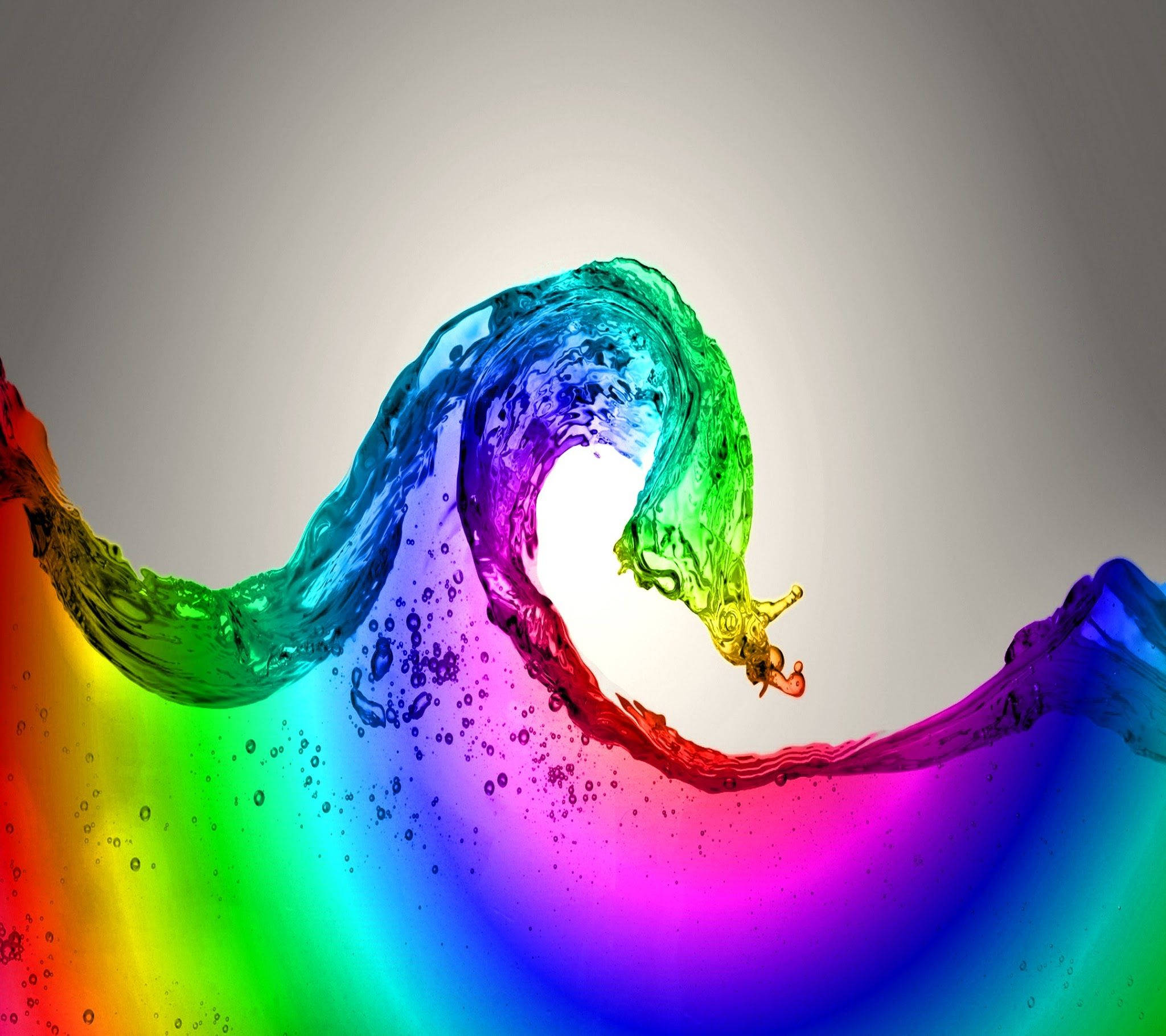 Alcatel, Rainbow Wave, rainbow-colored, Full HD Desktop Wallpaper