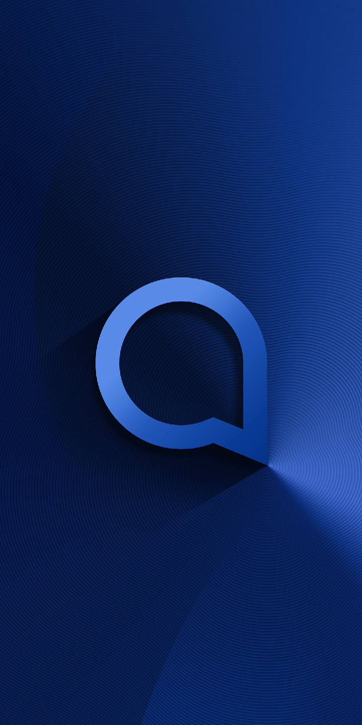 Alcatel, dark blue, blue letter Q, HD Phone Wallpaper