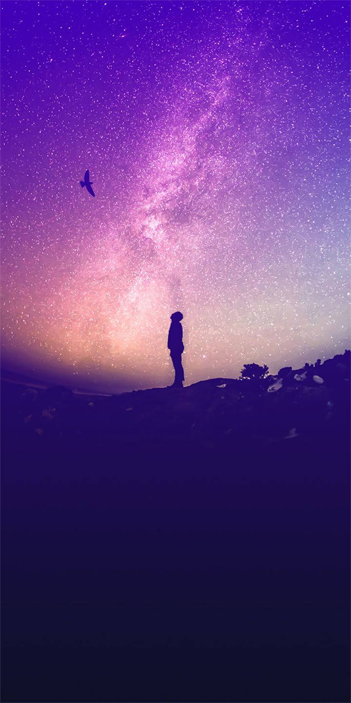 Alcatel, Purple Sunset, vibrant purple, HD Phone Wallpaper