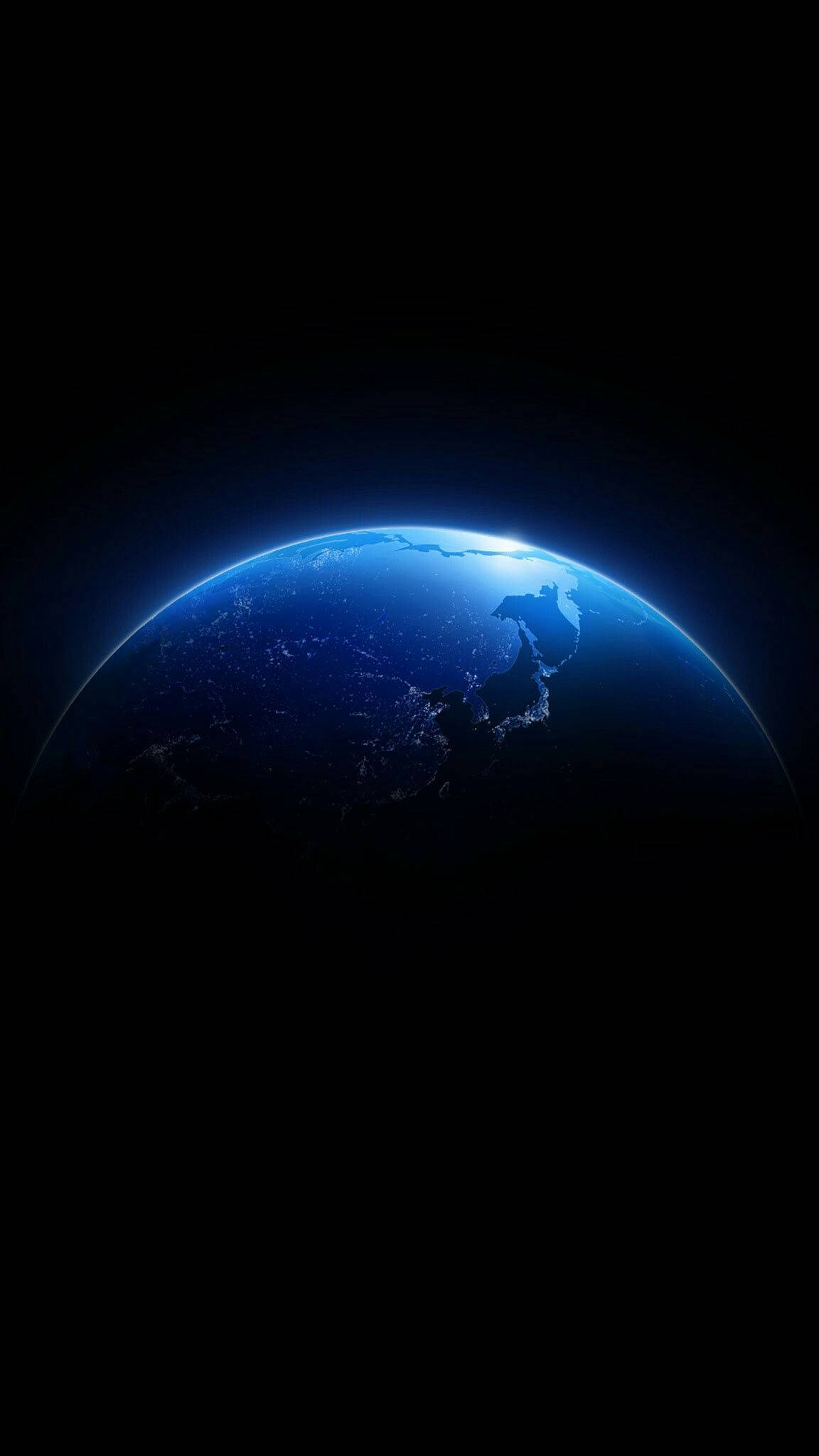 Alcatel Blue Earth, Earth, glowing blue horizon, Full HD Phone Wallpaper