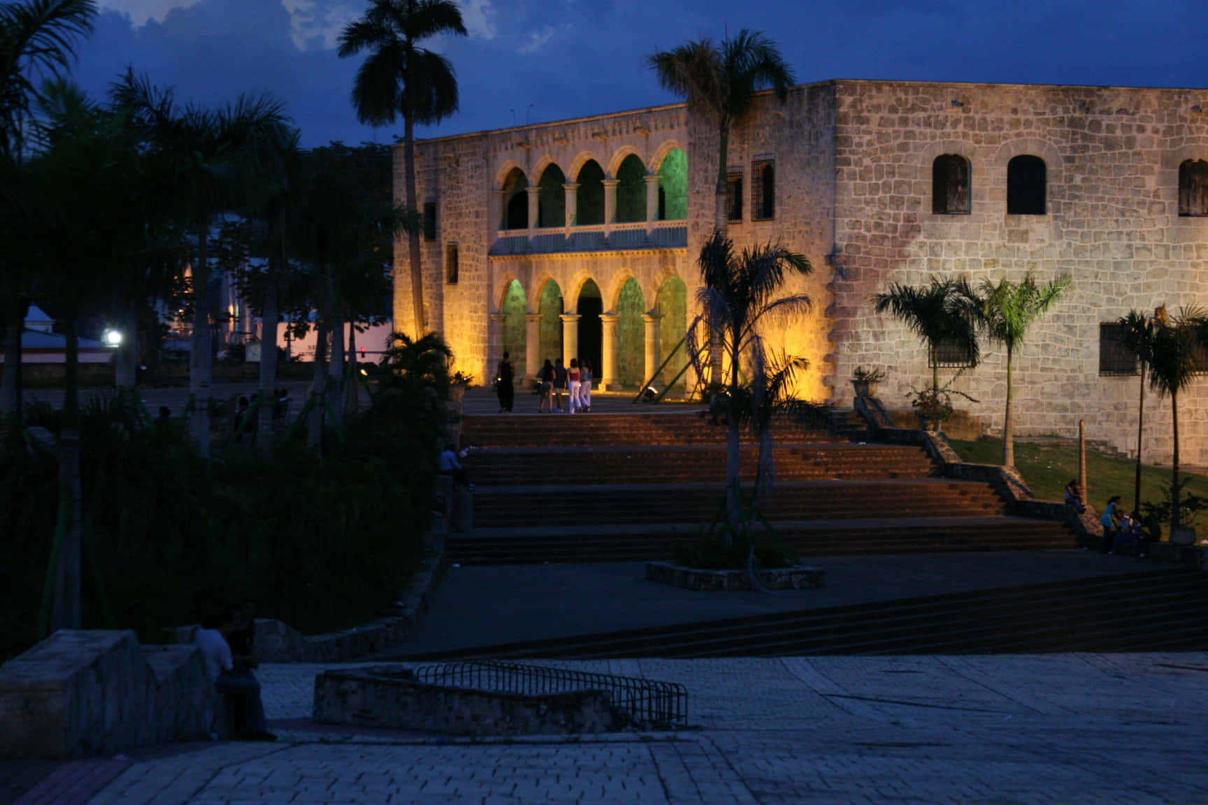 Alcazar De Colon, blue and orange aesthetic, dusk, HD Desktop Wallpaper
