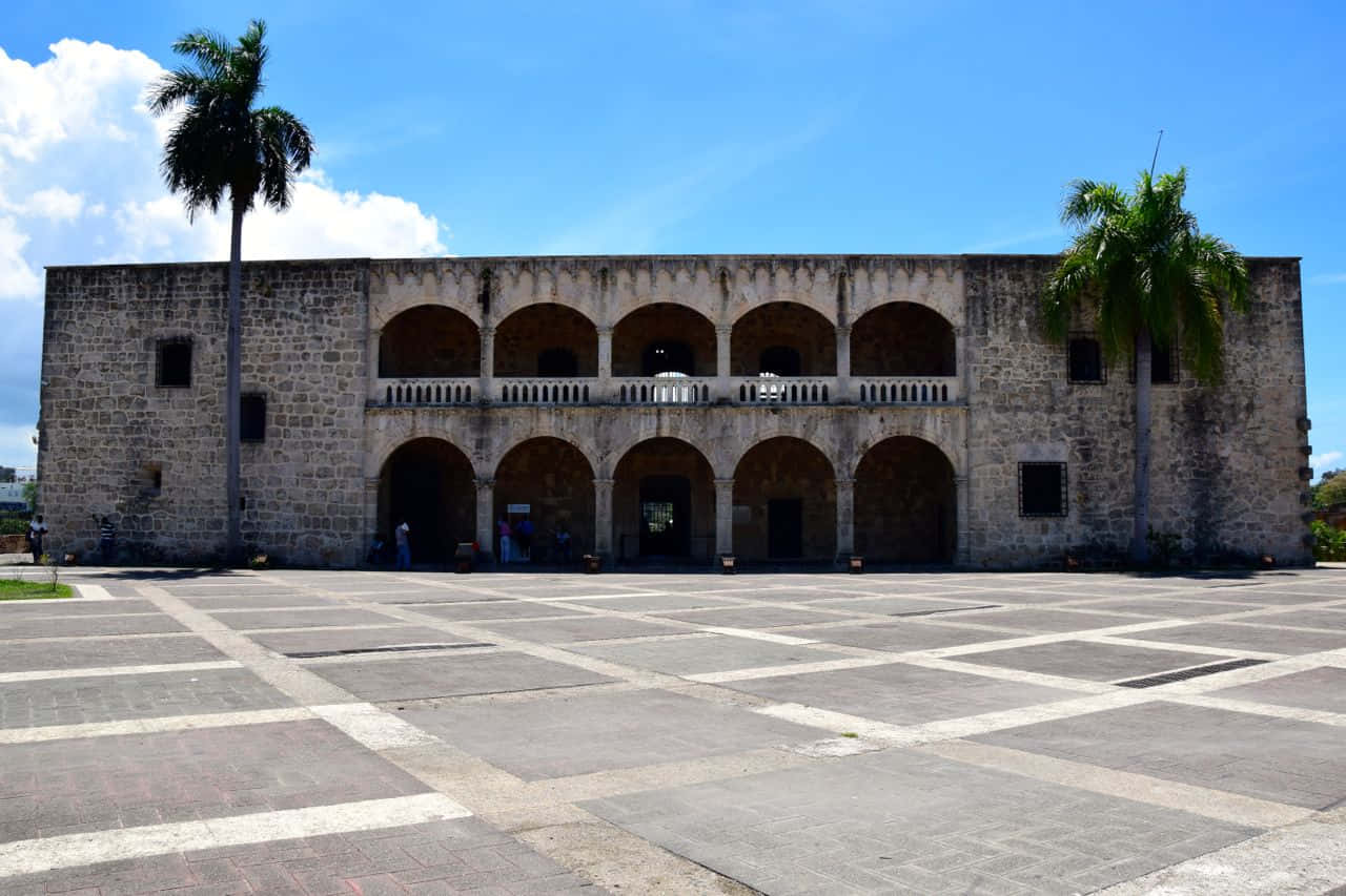 Alcazar De Colon, blue and gray aesthetic, grand stone colonial building, HD Desktop Wallpaper
