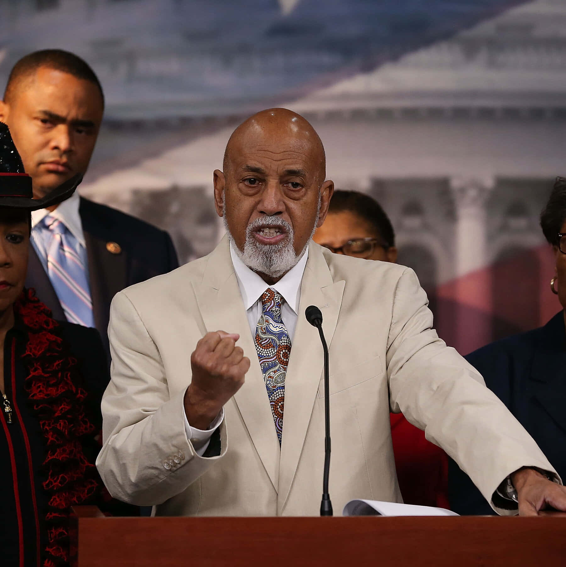 Alcee Hastings, fist pump, podium, HD Phone Wallpaper