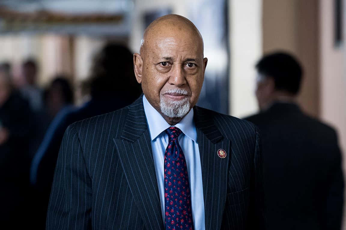 Alcee Hastings, bald man, white goatee, SD Desktop Wallpaper