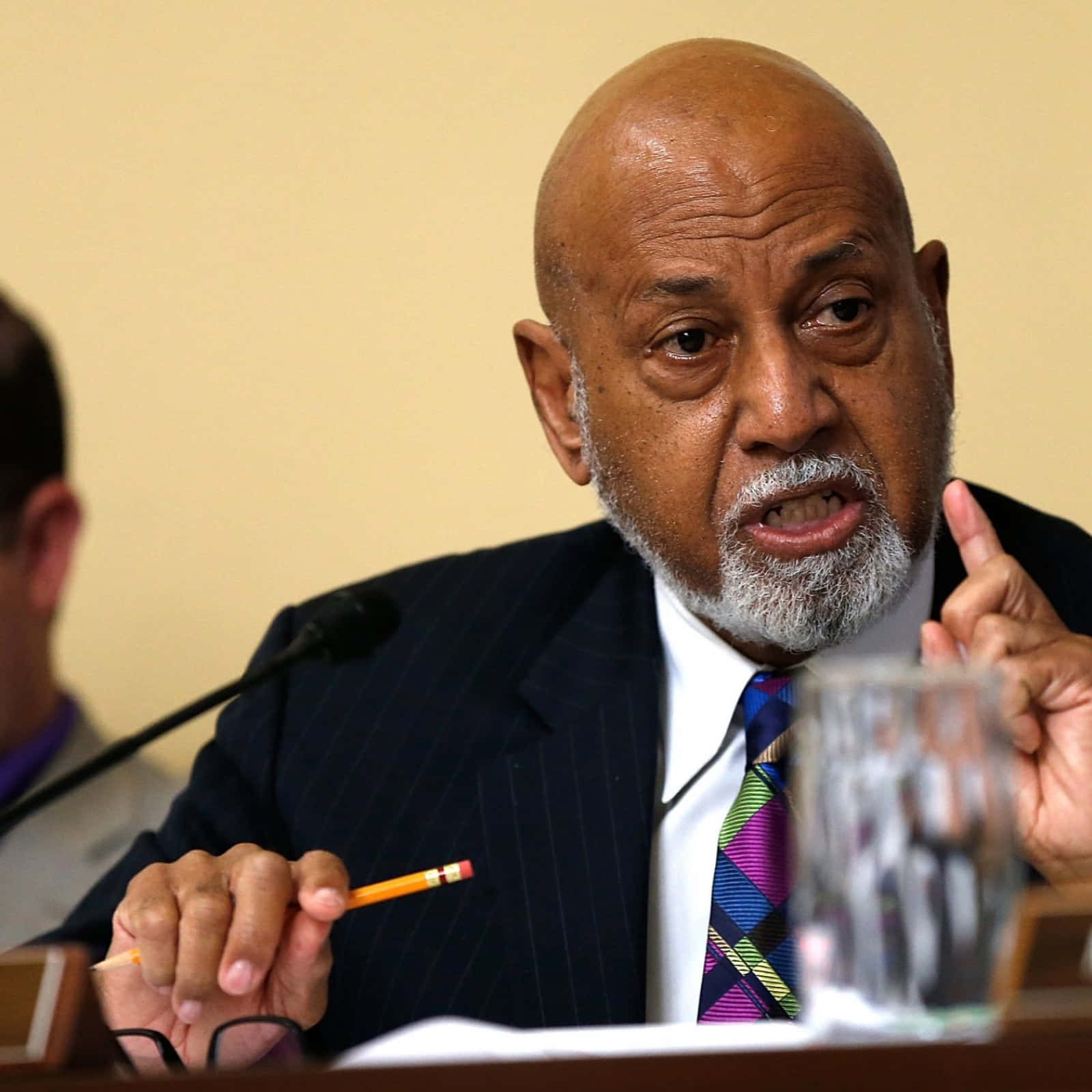 Alcee Hastings, bald man, gray beard, HD Desktop Wallpaper