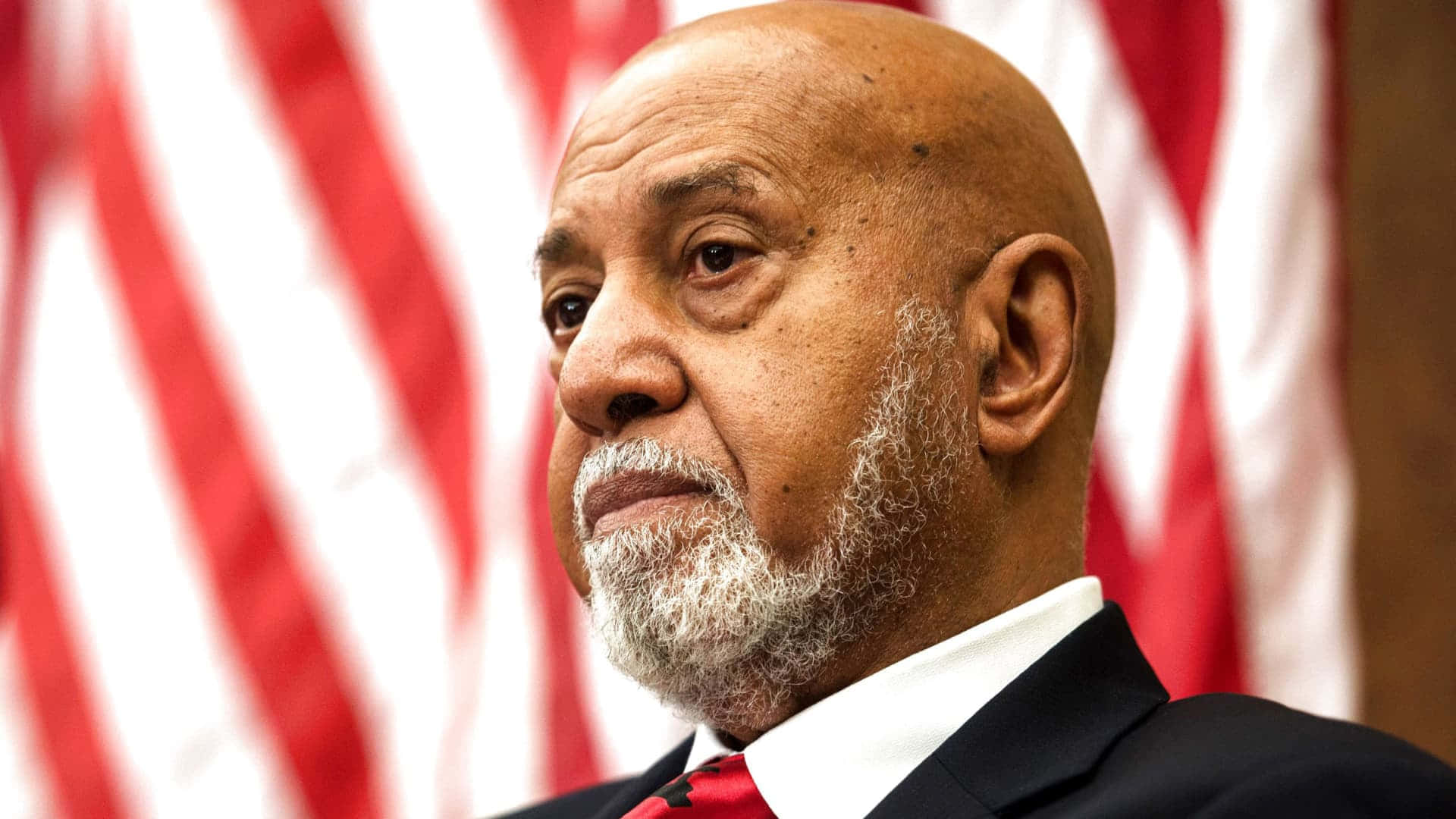 Alcee Hastings, bald man, white beard, Full HD Desktop Wallpaper