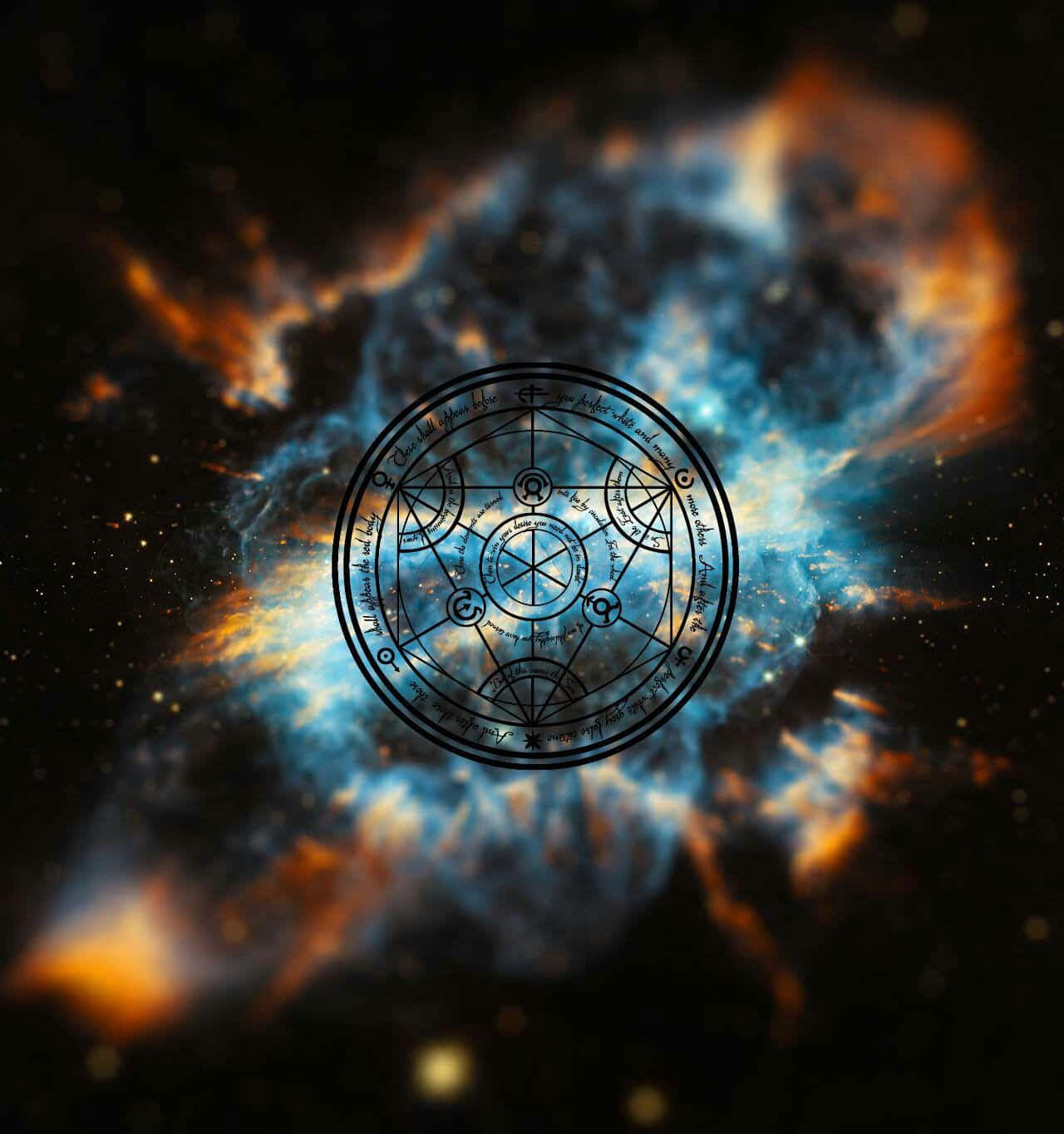 Alchemy, mystical black sigil, ancient manuscript, HD Phone Wallpaper