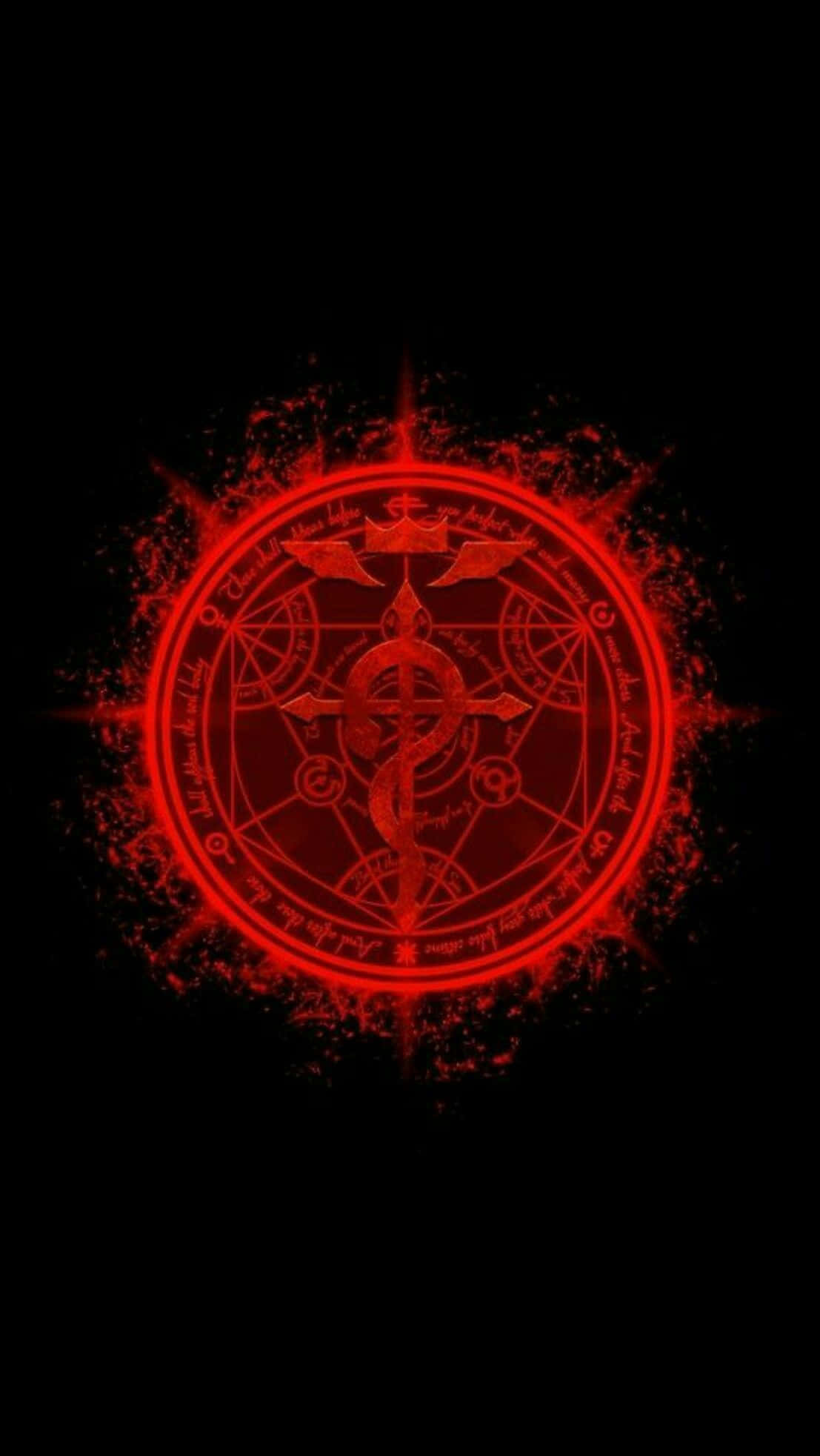 Alchemy, parchment, glowing red mystical sigil, Full HD Phone Wallpaper