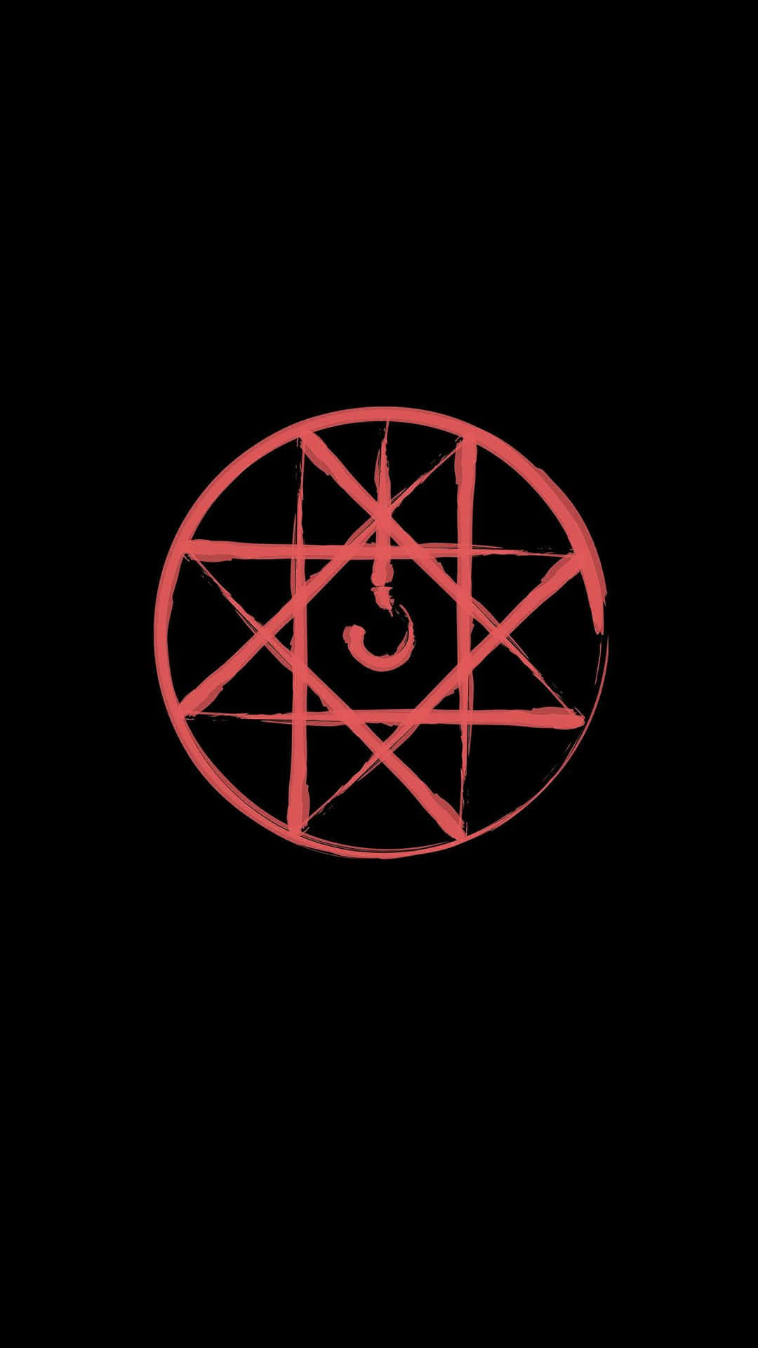 Alchemy, red pentagram, hook, Full HD Phone Wallpaper