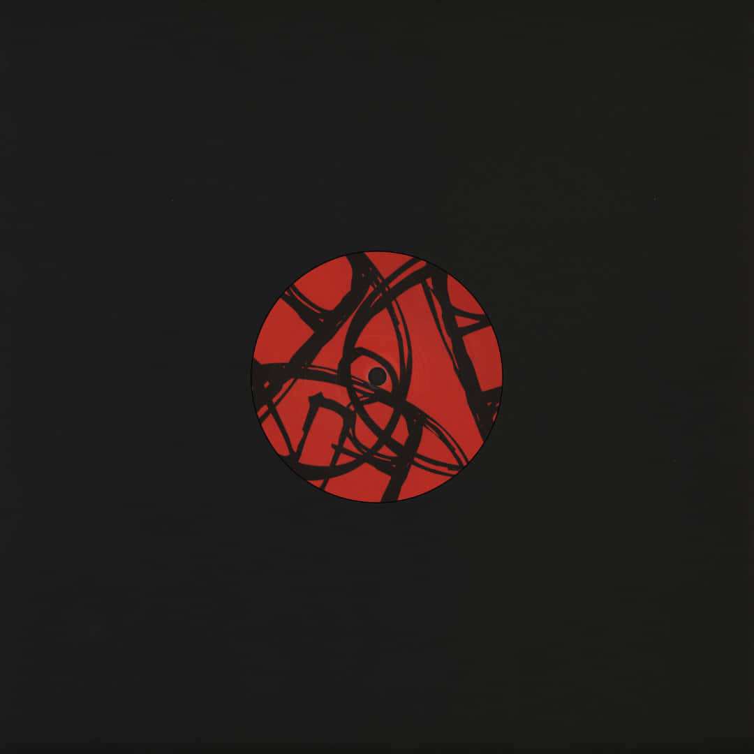 Alchemy, red circle, chaotic black lines, SD Desktop Wallpaper
