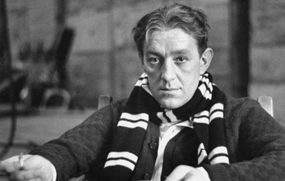 Alec Guinness, striped scarf, black and white portrait, SD Desktop Wallpaper