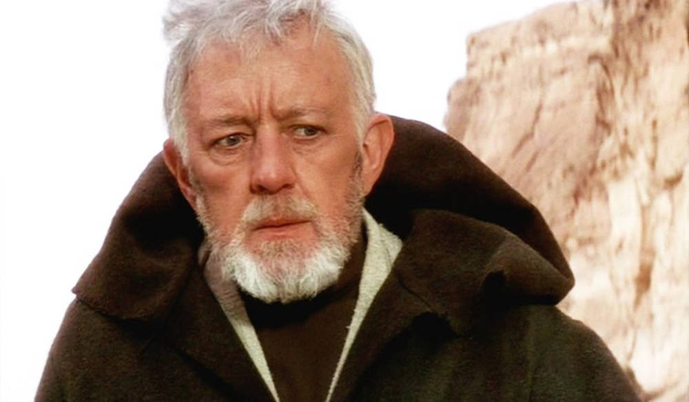 Alec Guinness, white hair, beard, SD Desktop Wallpaper