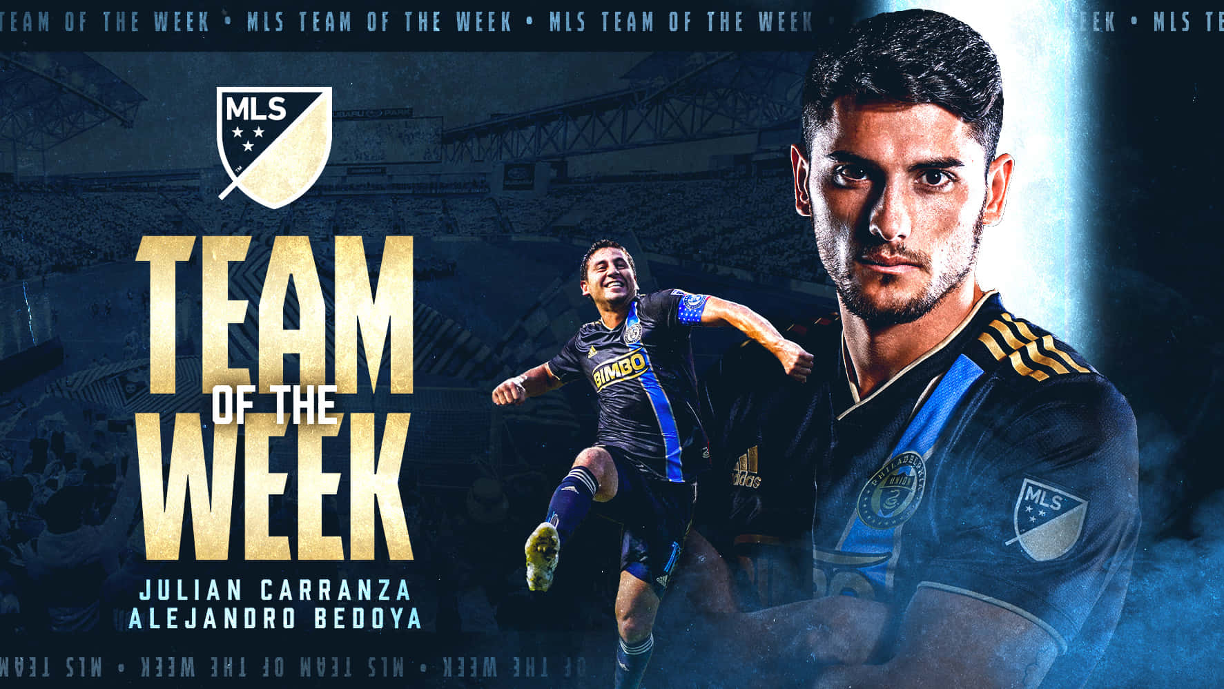 Alejandro Bedoya, Team Of The Week, blue and gold jerseys, HD Desktop Wallpaper