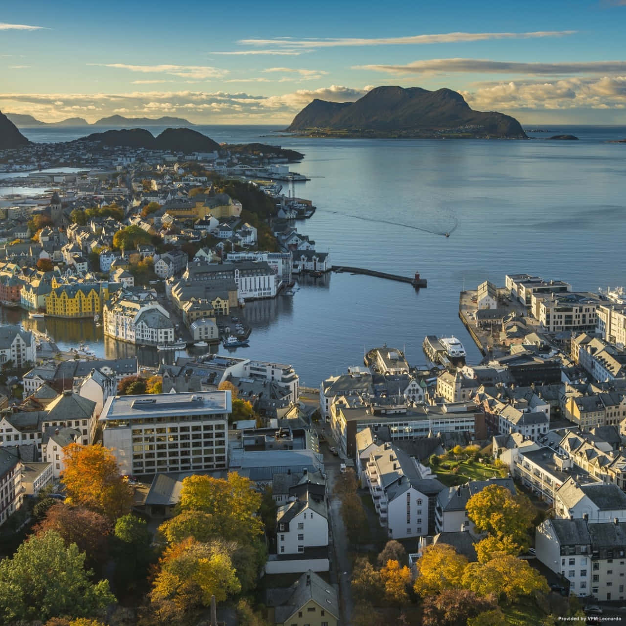 Ålesund, coastal town, colorful houses, HD Desktop Wallpaper