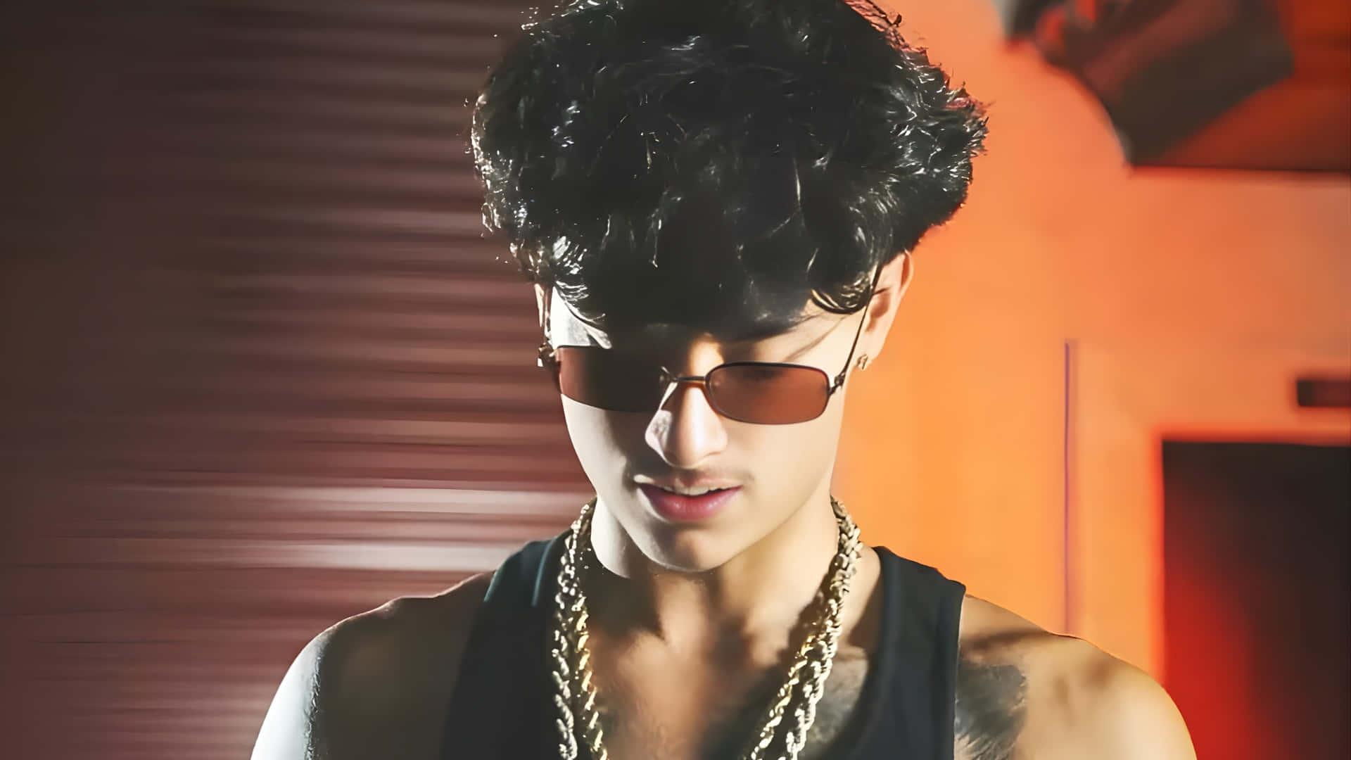 Alex Chino, curly black hair, red sunglasses, Full HD Desktop Wallpaper