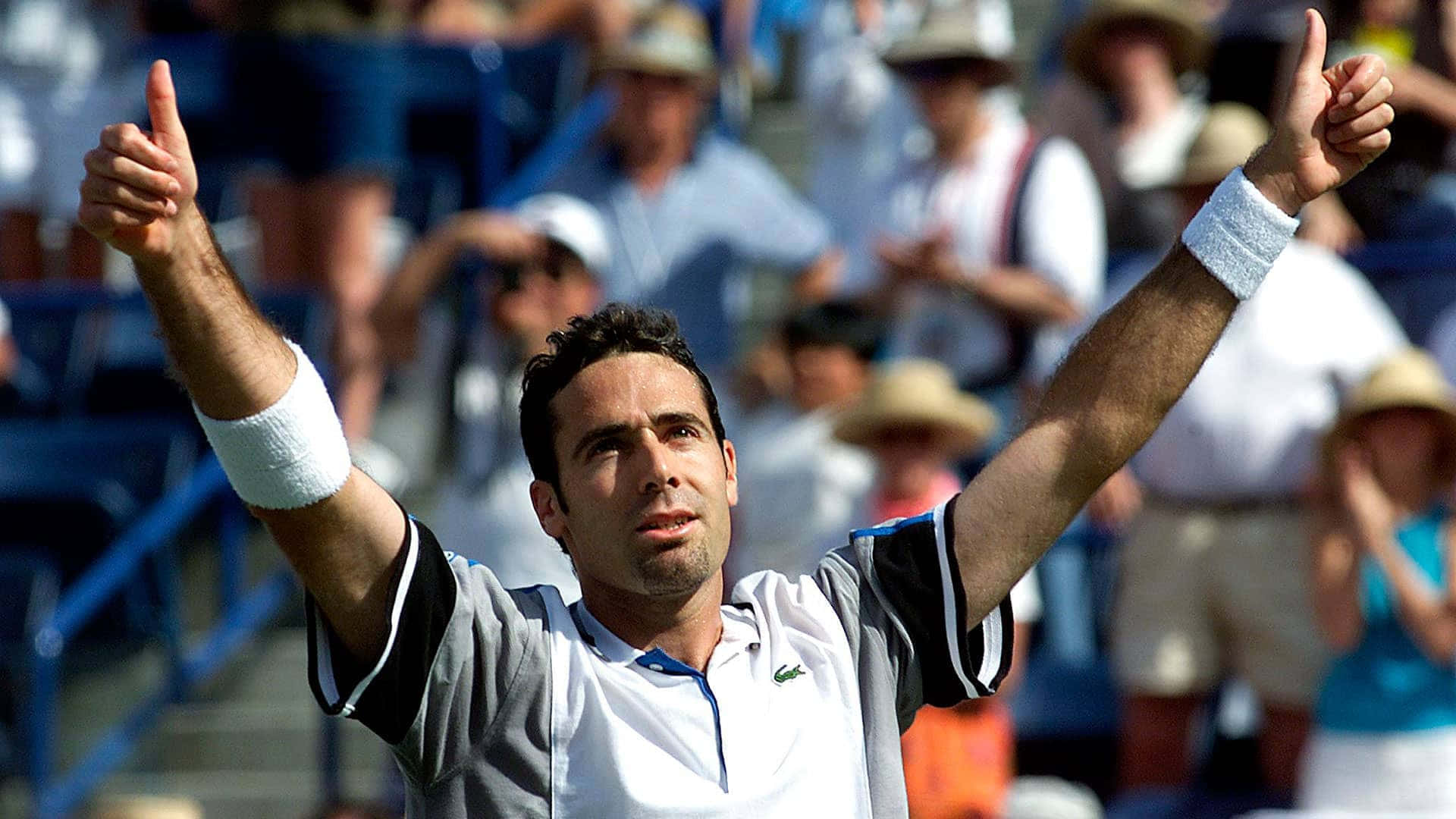 Alex Corretja, thumbs up, tennis player, Full HD Desktop Wallpaper
