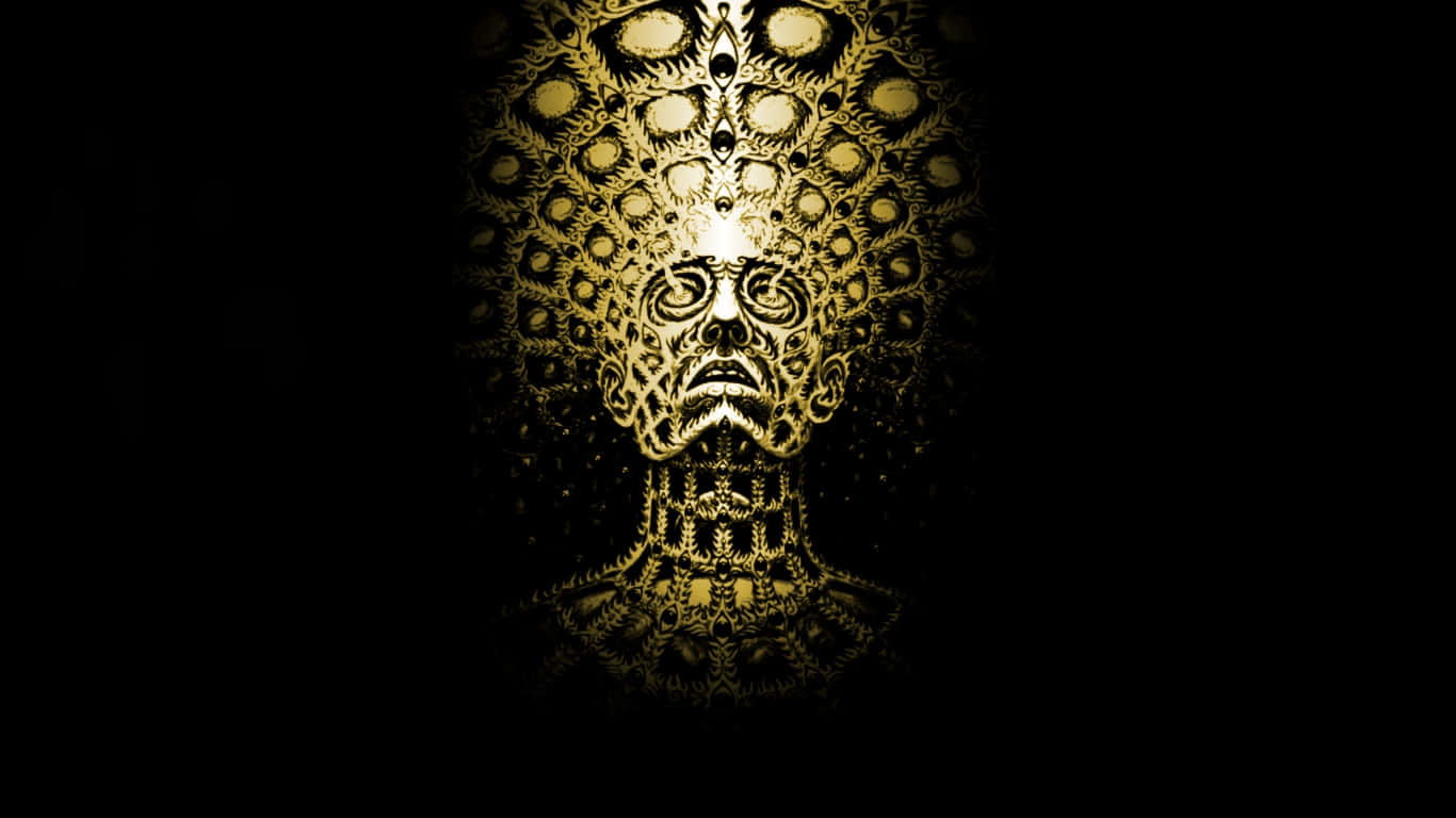 Alex Grey, gold, black, HD Desktop Wallpaper