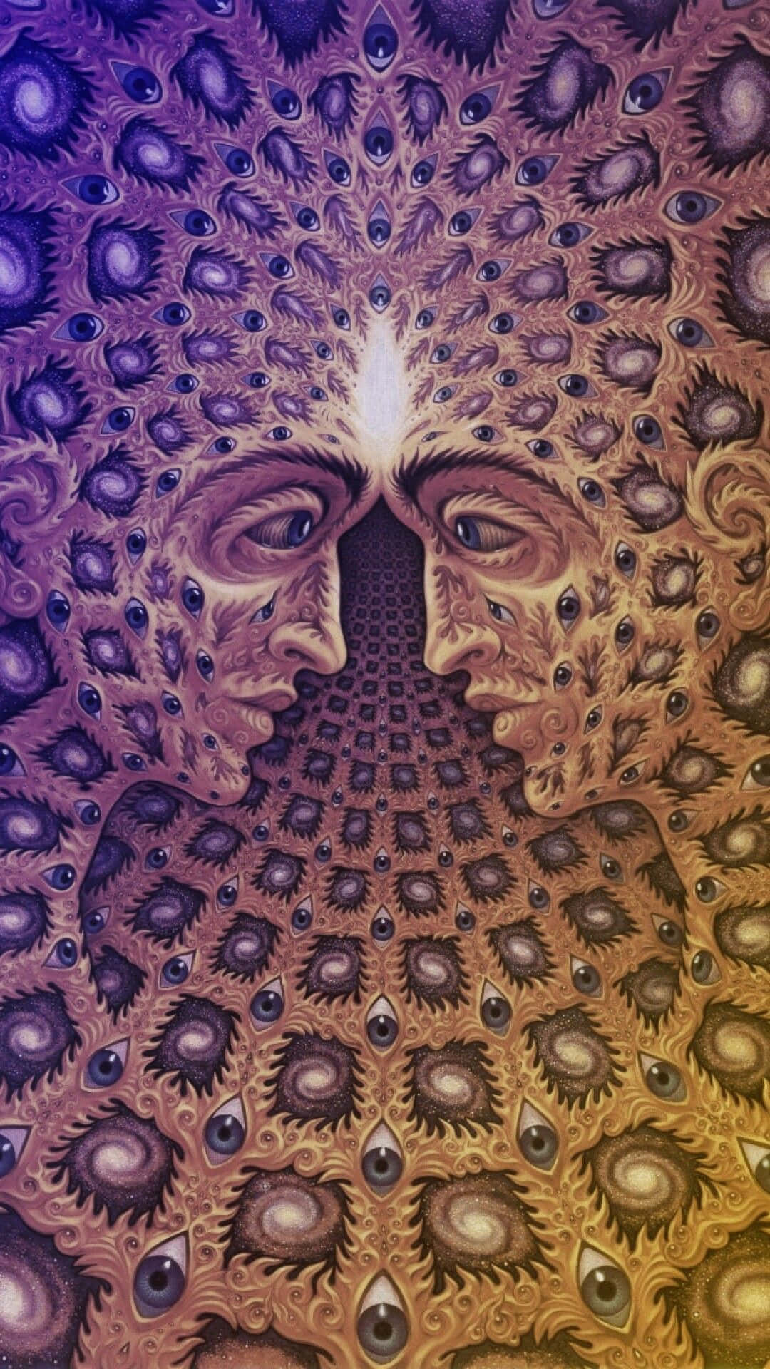 Alex Grey, kaleidoscopic vortex, eyes, Full HD Phone Wallpaper
