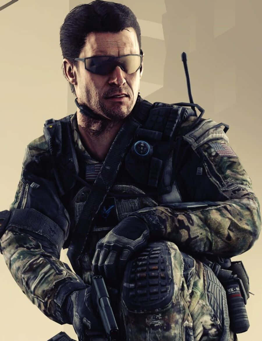 Alex Mason, camouflage gear, sunglasses, SD Phone Wallpaper