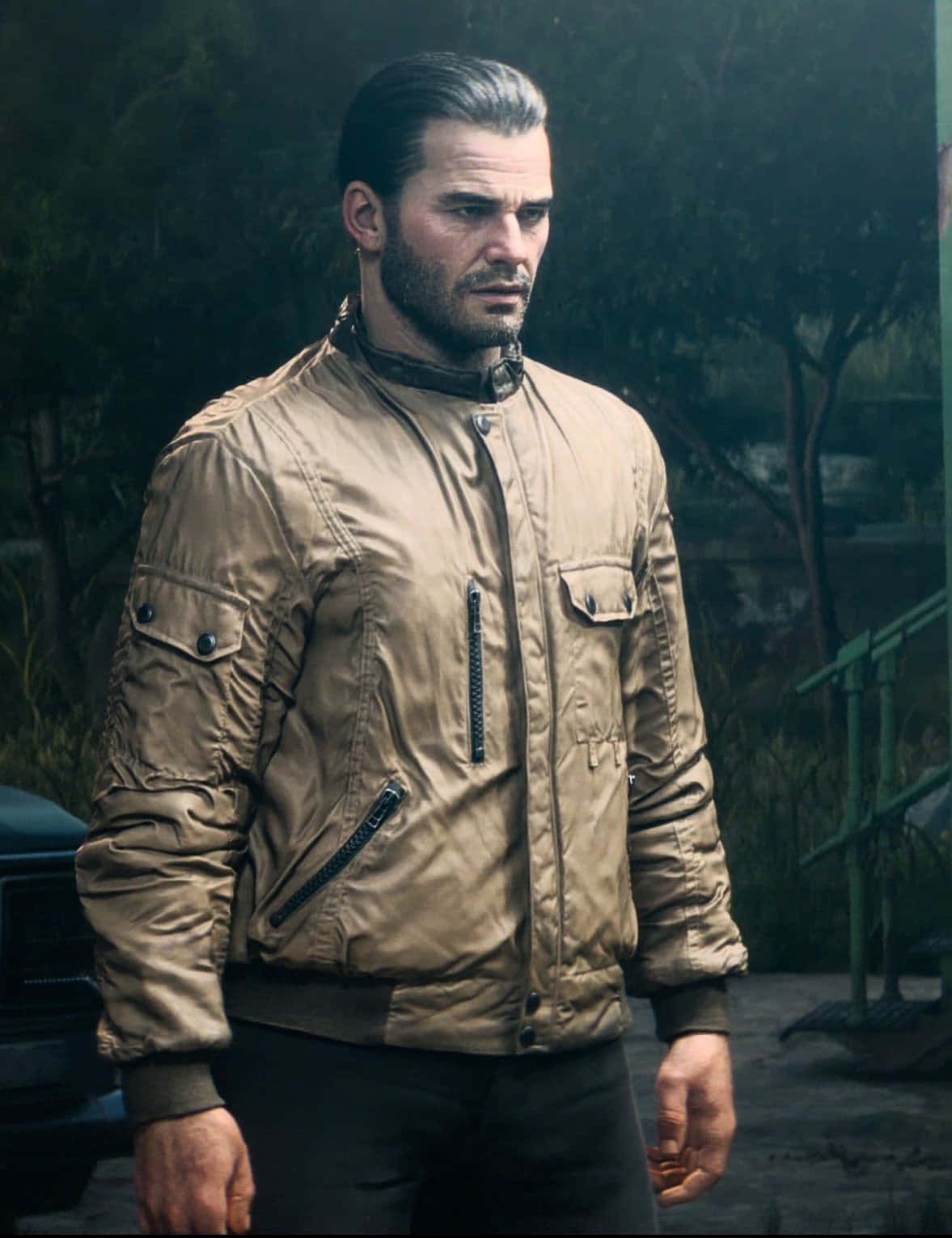 Alex Mason, tan bomber jacket, outdoors, HD Phone Wallpaper