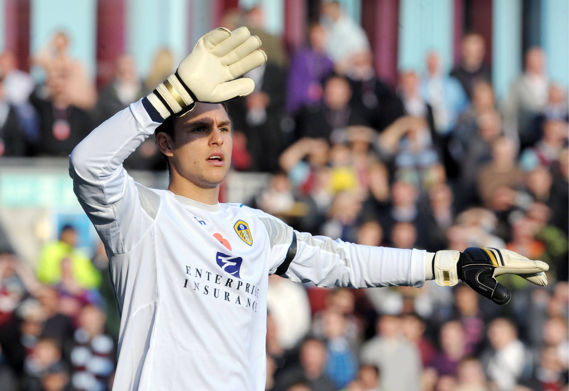 Alex McCarthy, white jersey, gloves, Full HD Desktop Wallpaper