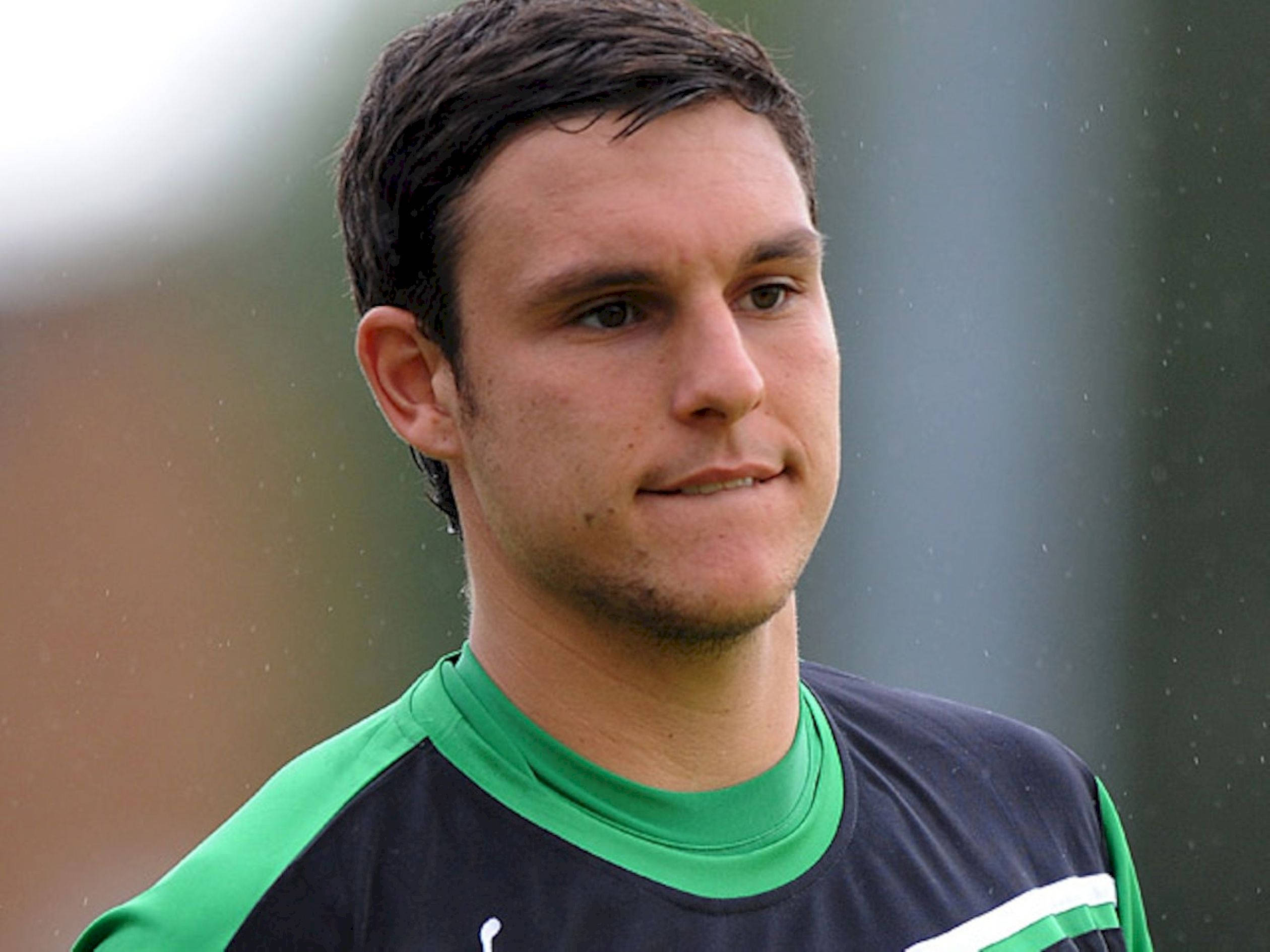 Alex McCarthy, green and black sports jersey, outdoors, Full HD Desktop Wallpaper