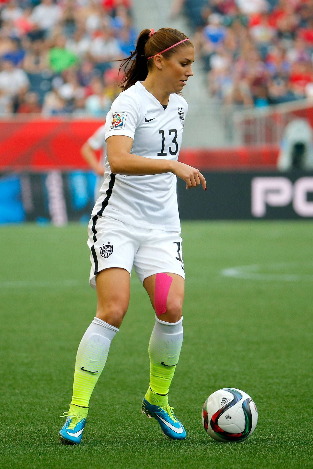 Alex Morgan, white uniform, number 13, Full HD Phone Wallpaper