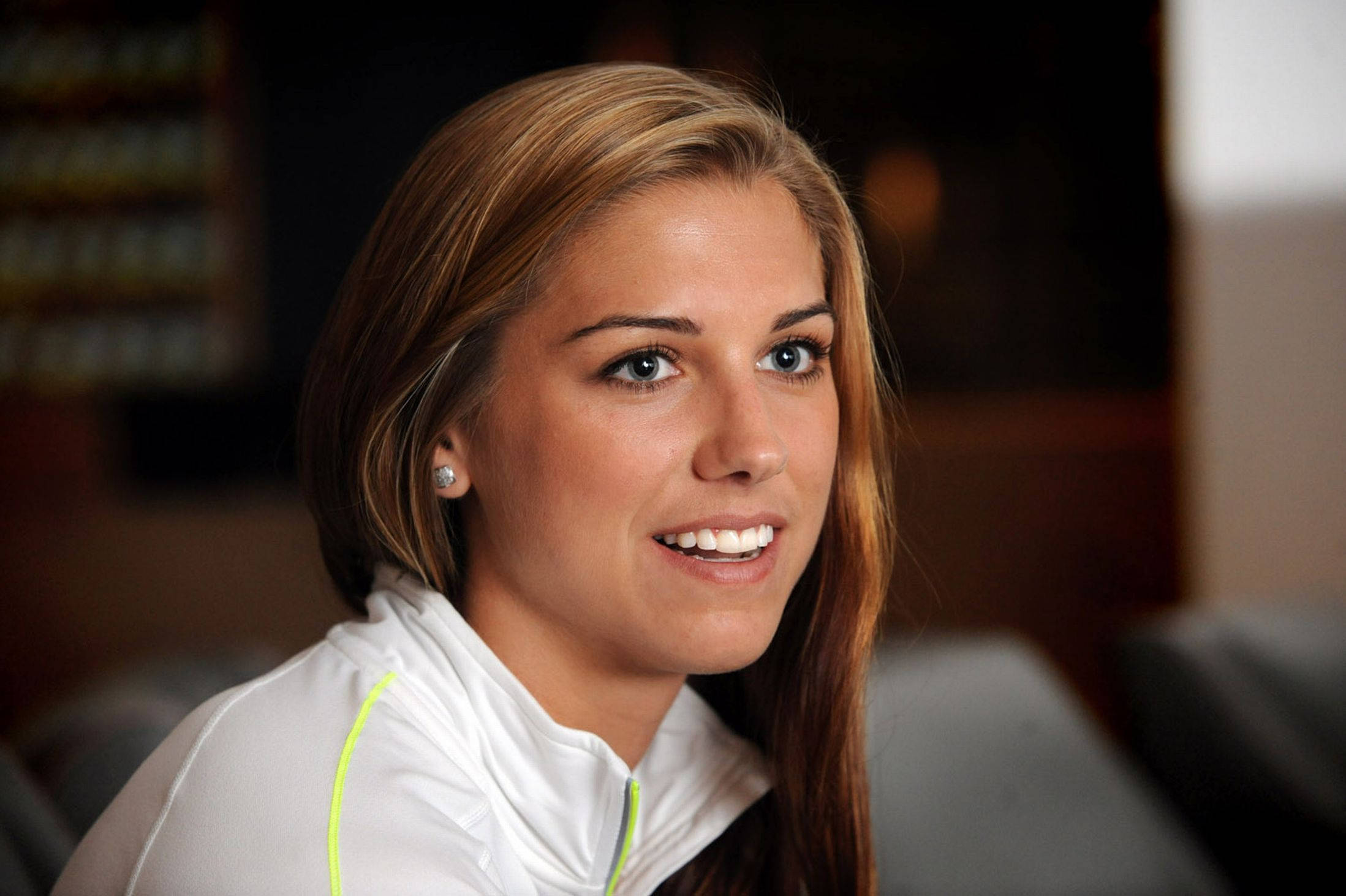 Alex Morgan, blonde hair, blue eyes, Full HD Desktop Wallpaper