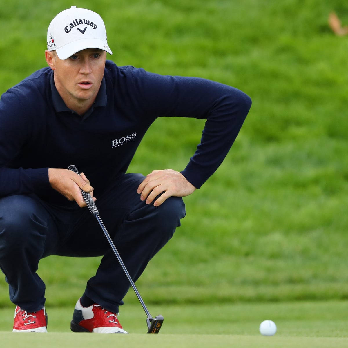 Alex Noren, navy attire, red shoes, SD Desktop Wallpaper