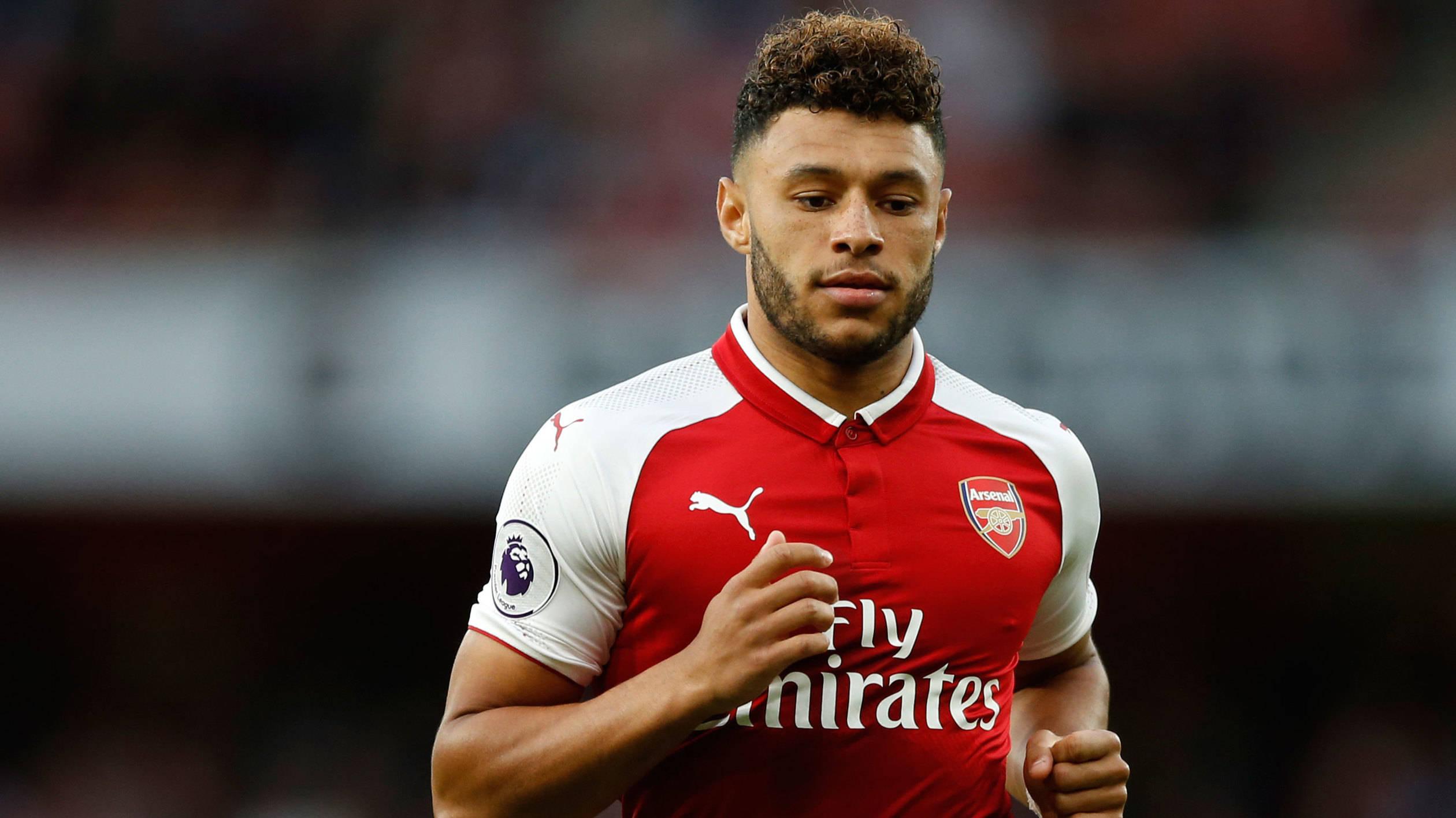 Alex Oxlade-Chamberlain, red and white Arsenal jersey, footballer, Full HD Desktop Wallpaper