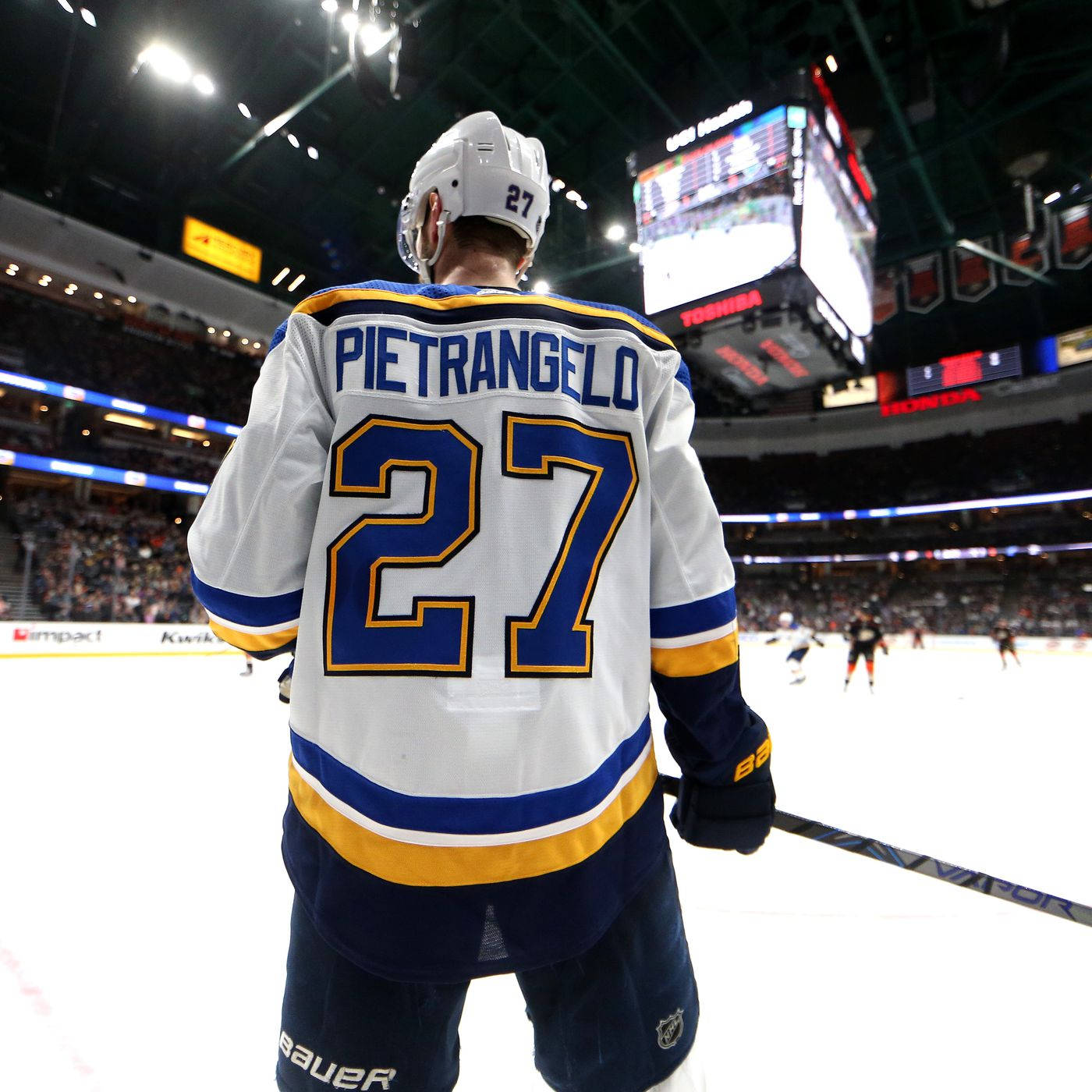 Alex Pietrangelo, jersey number 27, ice rink, HD Desktop Wallpaper