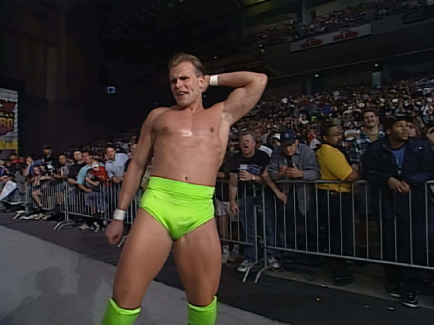 Alex Wright, neon green trunks, neon green boots, HD Desktop Wallpaper