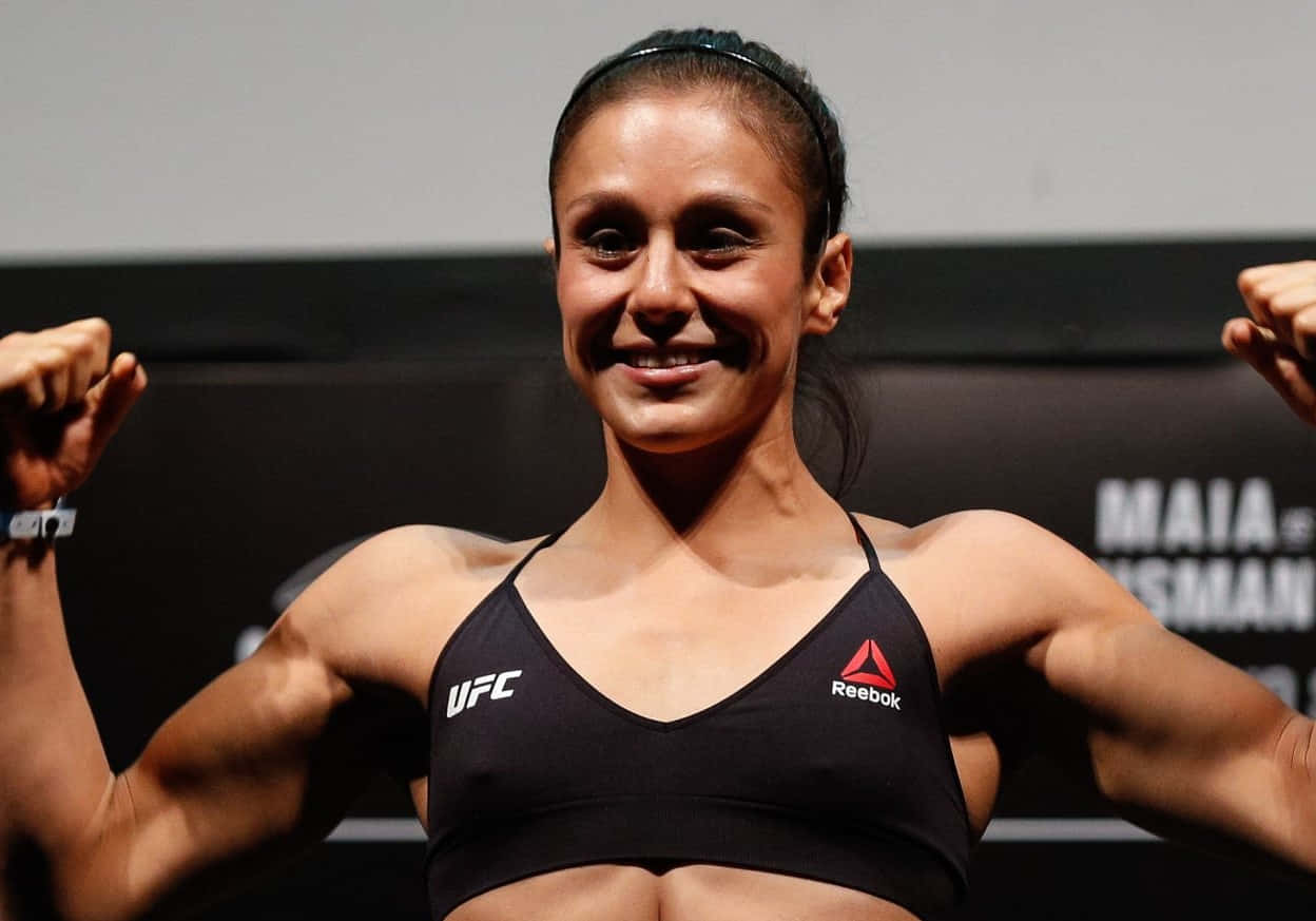 Alexa Grasso, MMA fighter, black UFC Reebok sports bra, SD Desktop Wallpaper