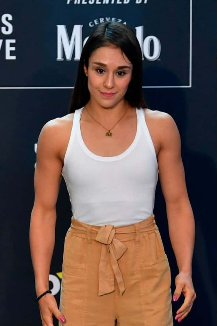 Alexa Grasso, white tank top, tan high-waisted pants, SD Phone Wallpaper