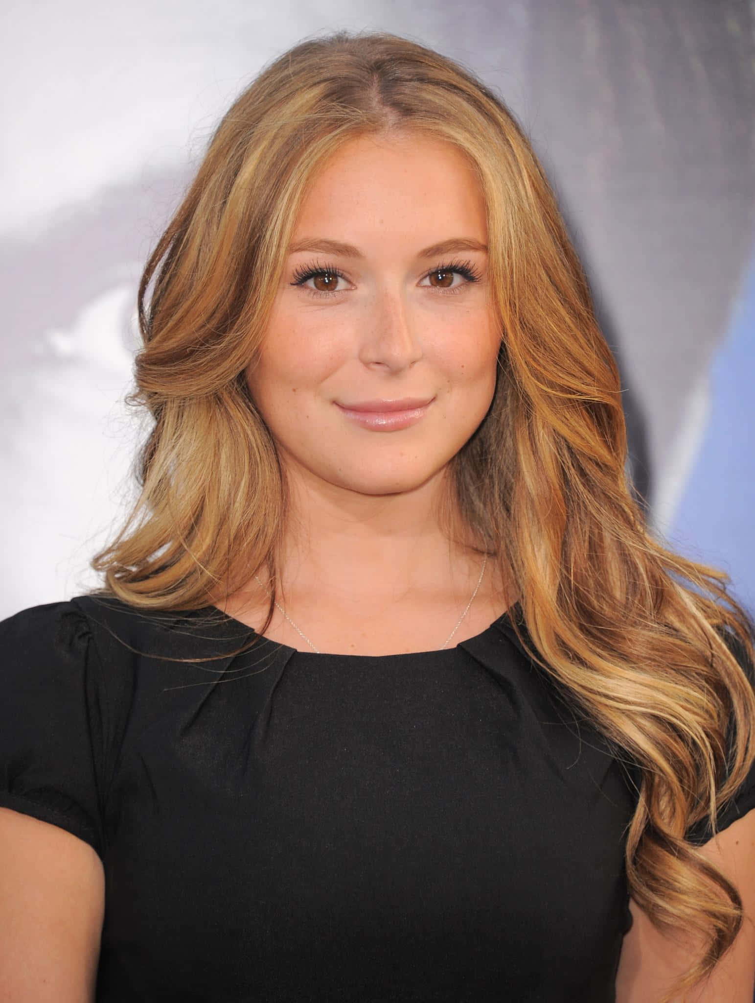 Alexa PenaVega, black top, long wavy blonde hair, Full HD Phone Wallpaper