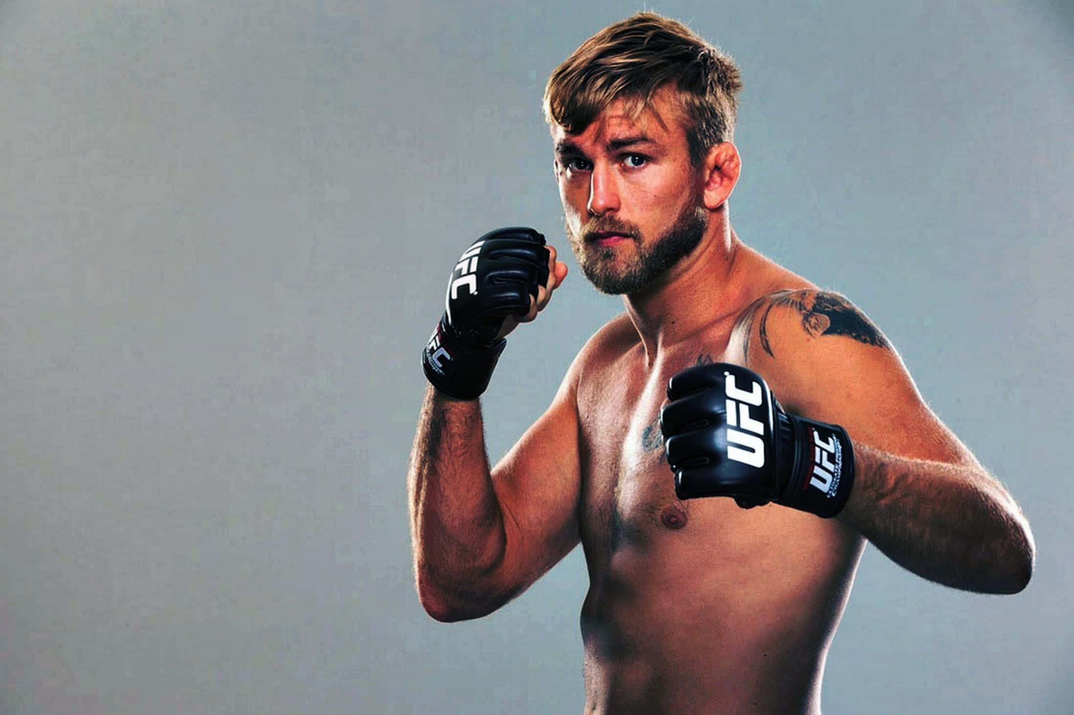 Alexander Gustafsson, UFC gloves, black, Full HD Desktop Wallpaper