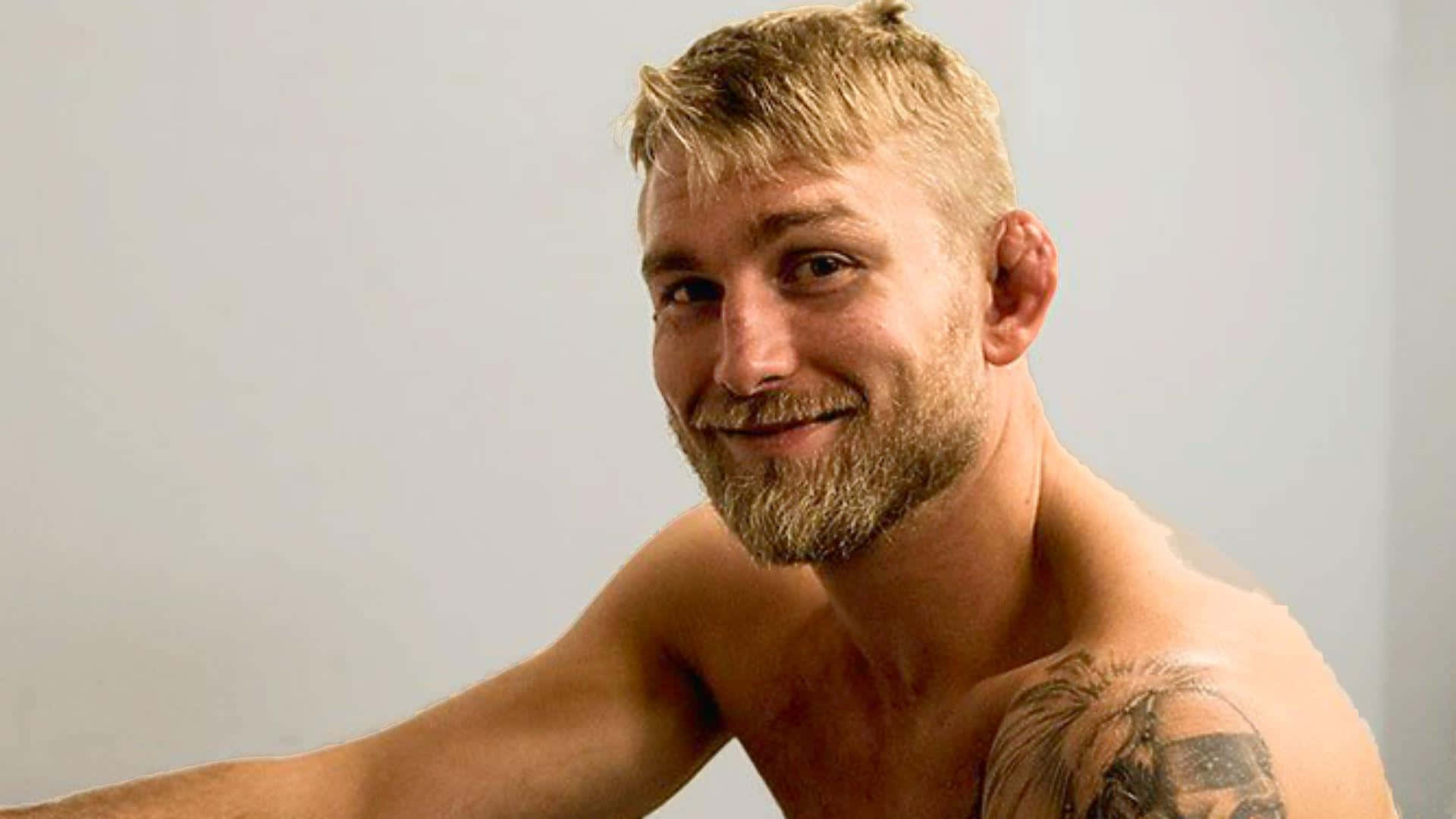 Alexander Gustafsson, blonde hair, beard, Full HD Desktop Wallpaper
