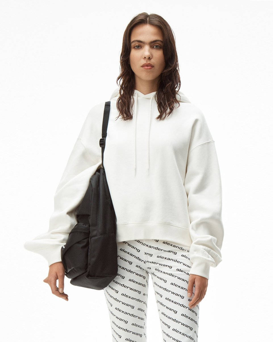 Alexander Wang, leggings, white hoodie, SD Phone Wallpaper