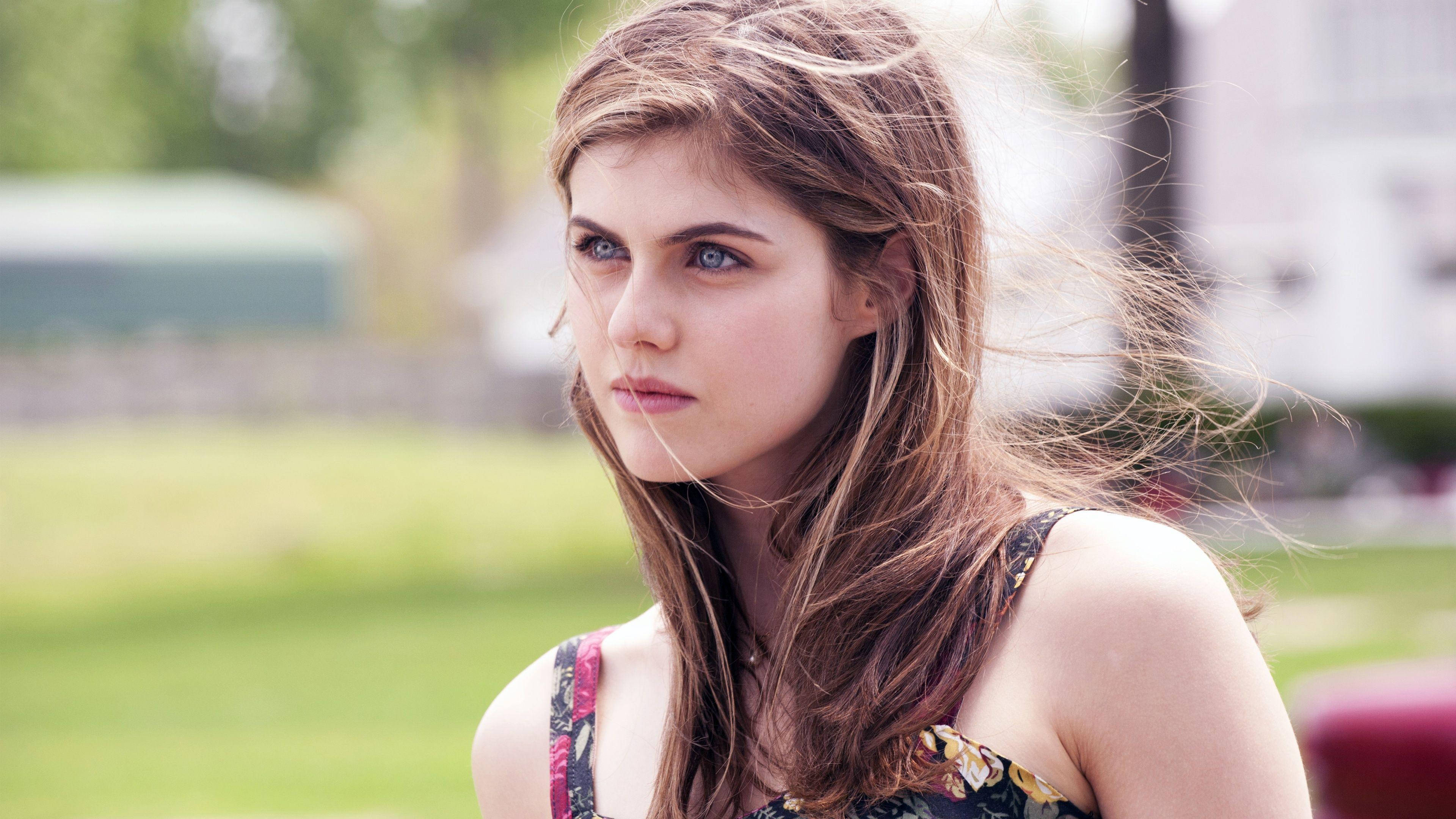 Alexandra Daddario, 4K, winding day, 4K Desktop Wallpaper