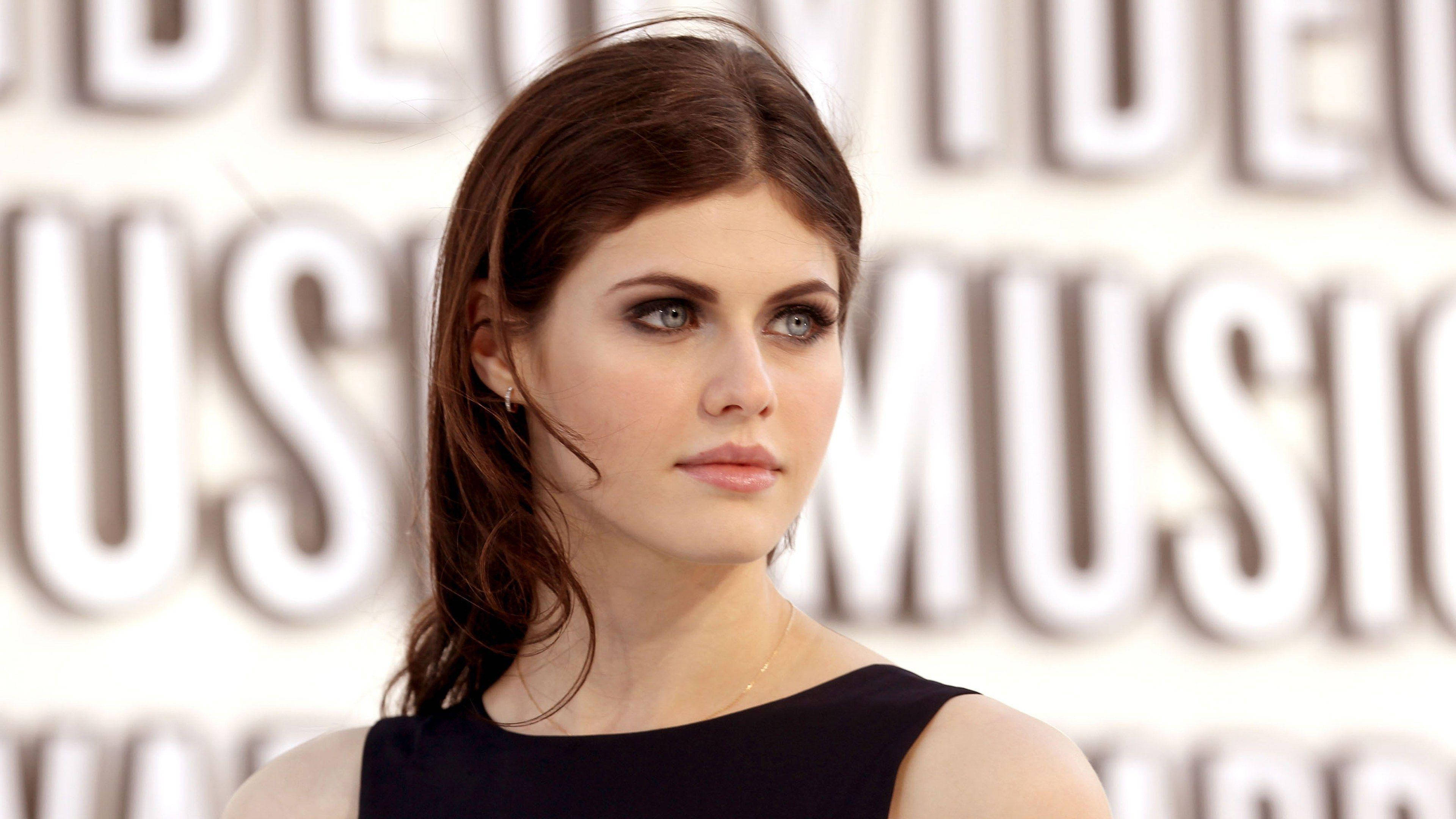 Alexandra Daddario, 4K, smoky eyes, 4K Desktop Wallpaper