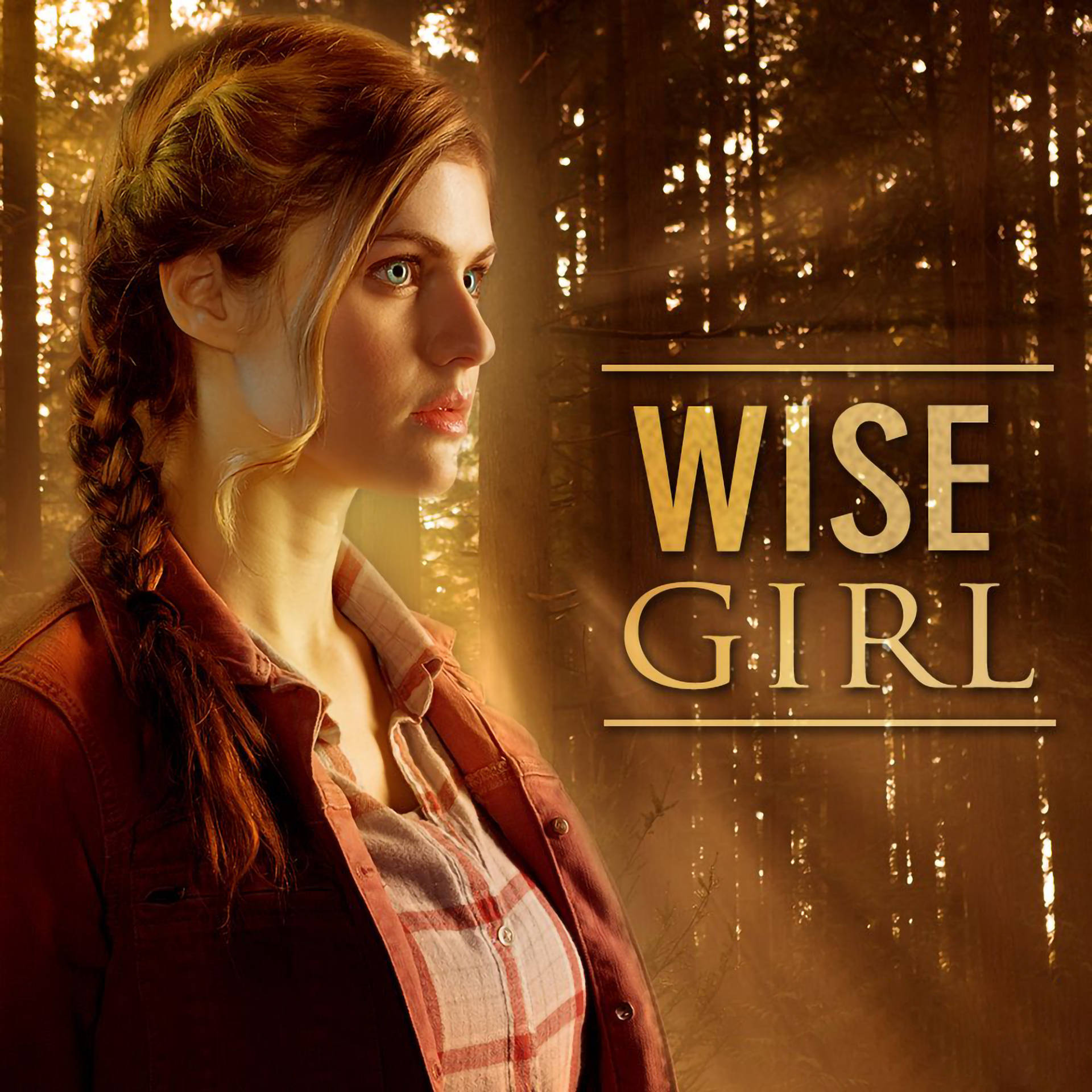 Alexandra Daddario, wise girl, sunlit forest, Full HD Desktop Wallpaper