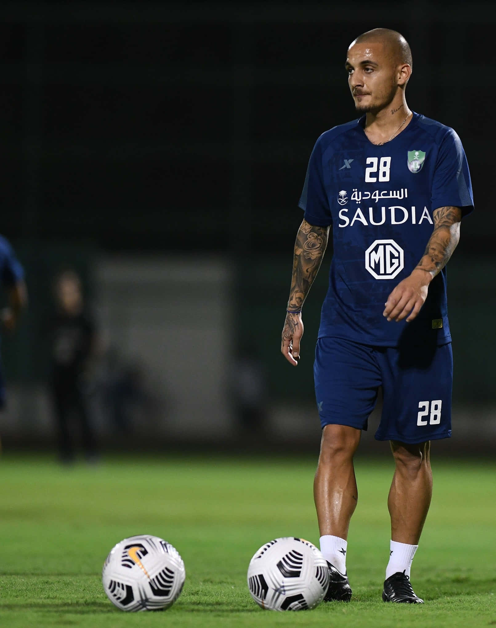Alexandru Mitrita, blue Saudi Arabia jersey, number 28, Full HD Phone Wallpaper