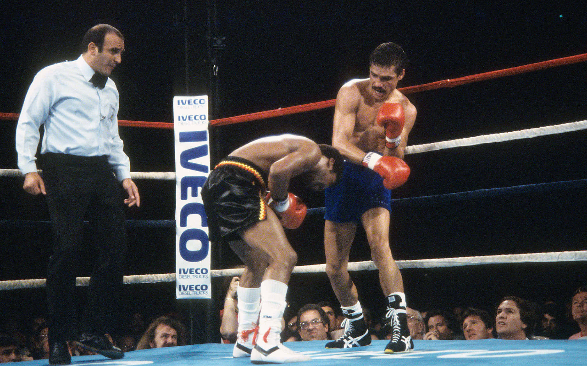 Alexis Arguello, ring, referee, Full HD Desktop Wallpaper