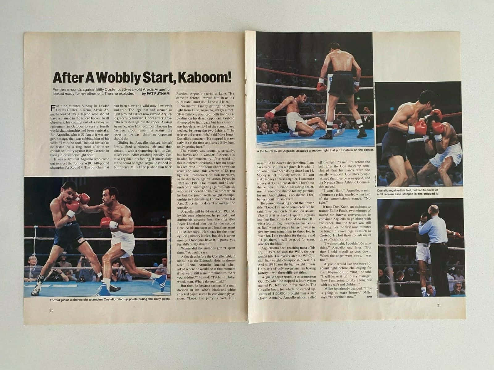 Alexis Arguello, magazine, vintage newspaper clipping, HD Desktop Wallpaper
