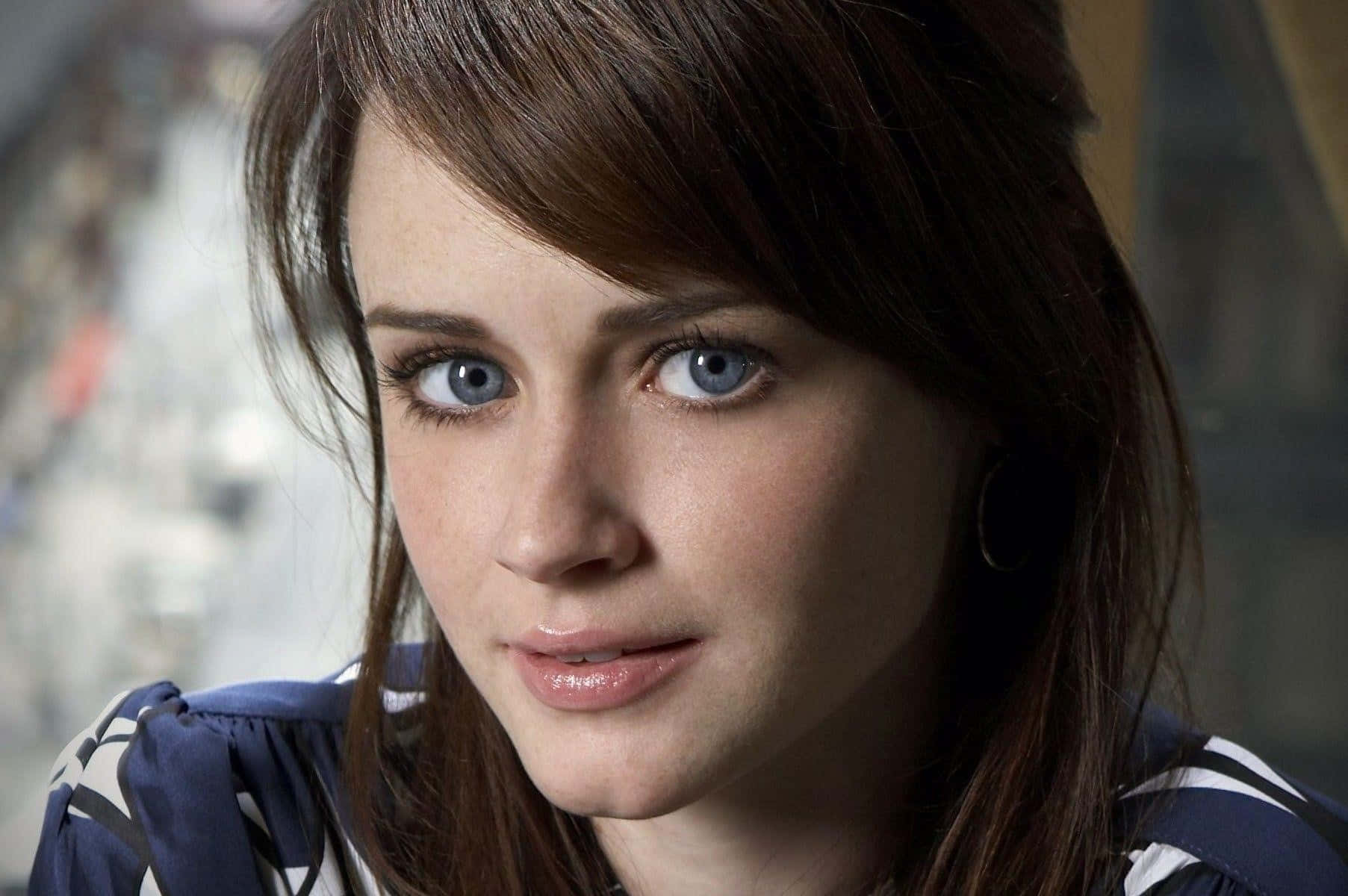 Alexis Bledel, blue eyes, brown hair, HD Desktop Wallpaper