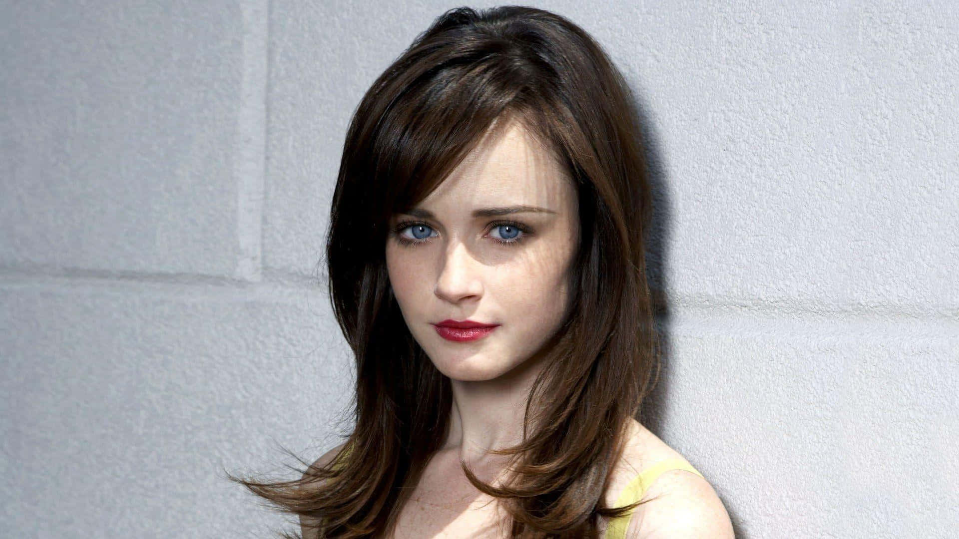 Alexis Bledel, blue eyes, brown hair, Full HD Desktop Wallpaper