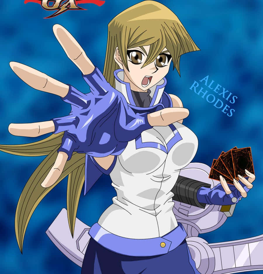 Alexis Rhodes, glowing blue glove, card deck, SD Phone Wallpaper