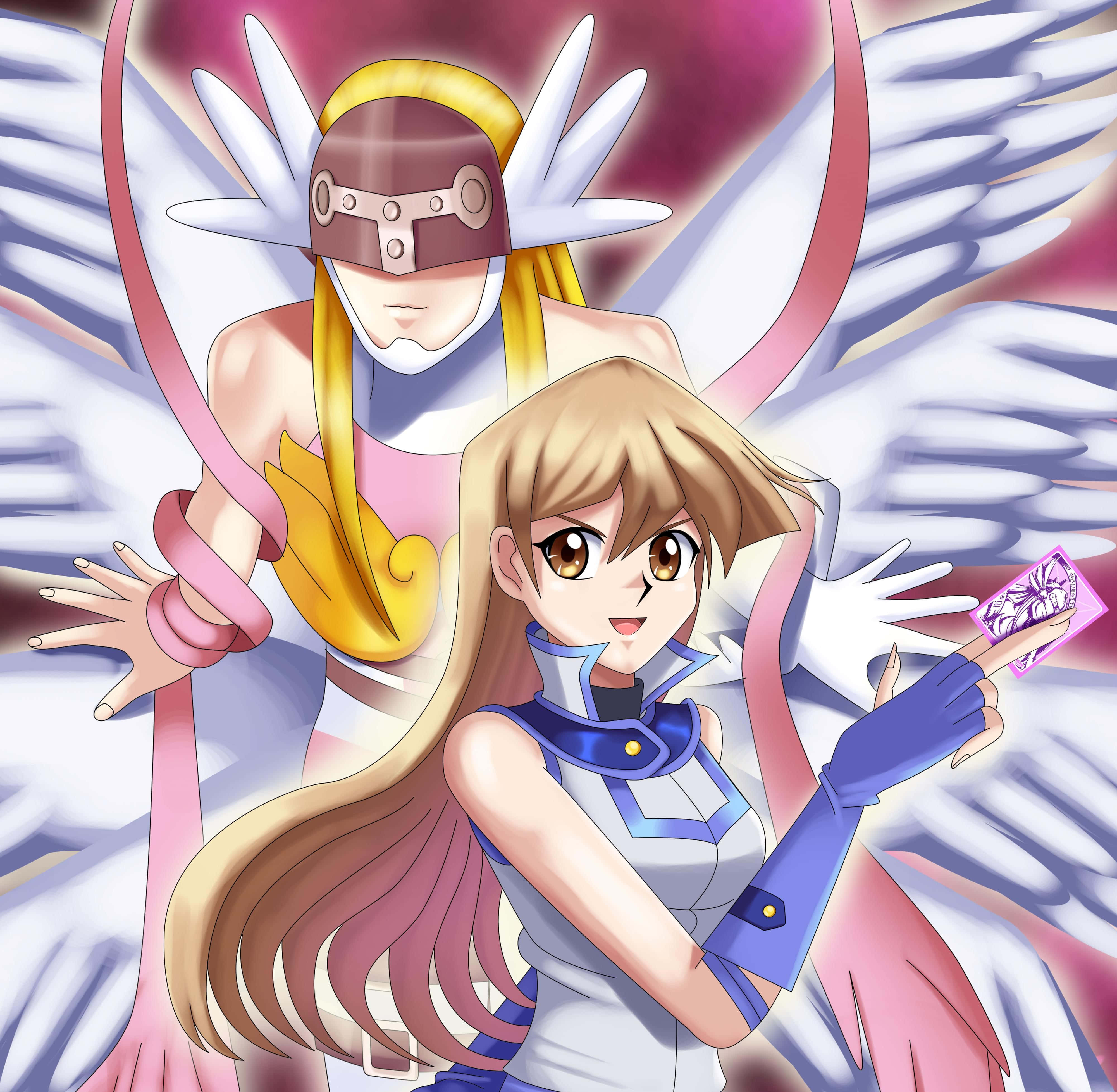 Alexis Rhodes, blue and white, winged armored figure, 4K Desktop Wallpaper
